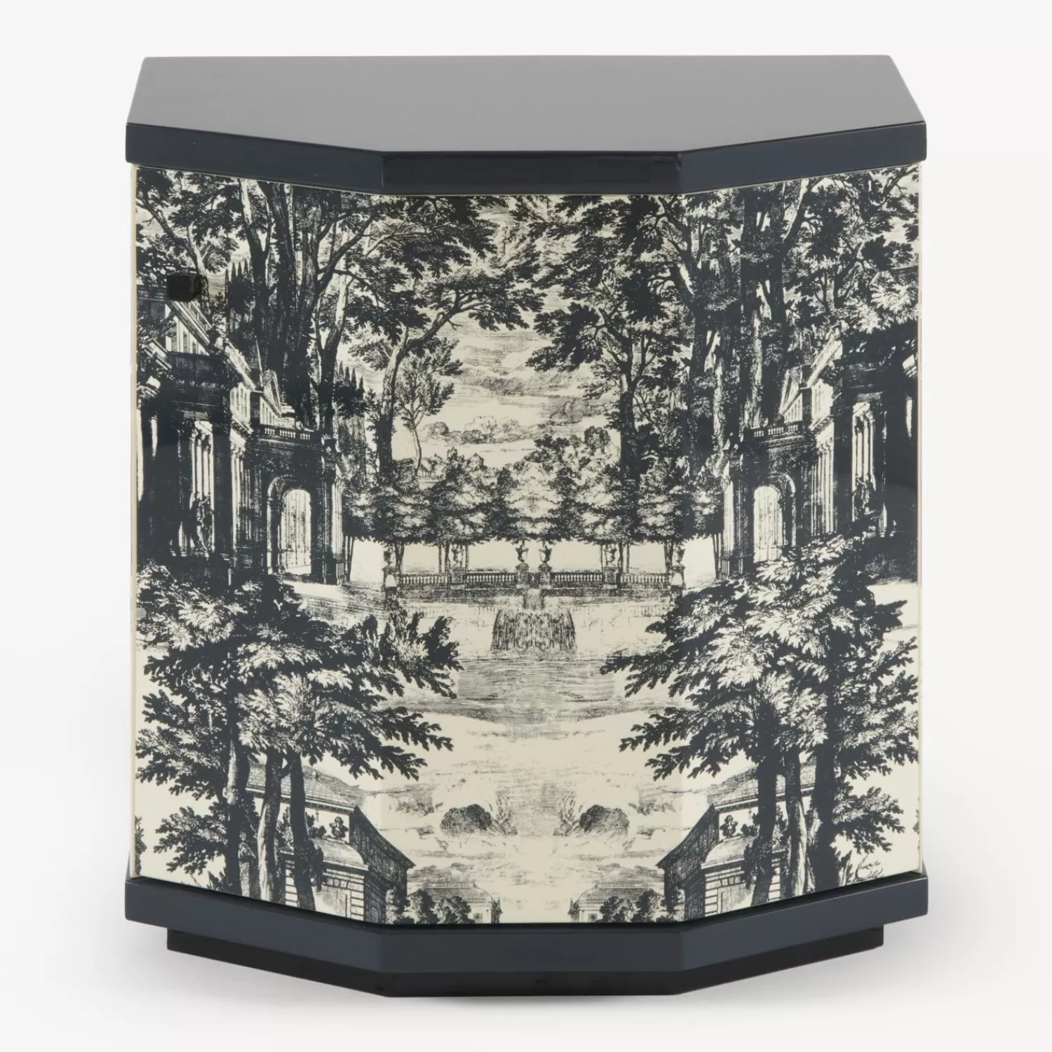 Cabinets<Fornasetti Night Stand Polyhedric Giardino Settecentesco Blue/Ivory