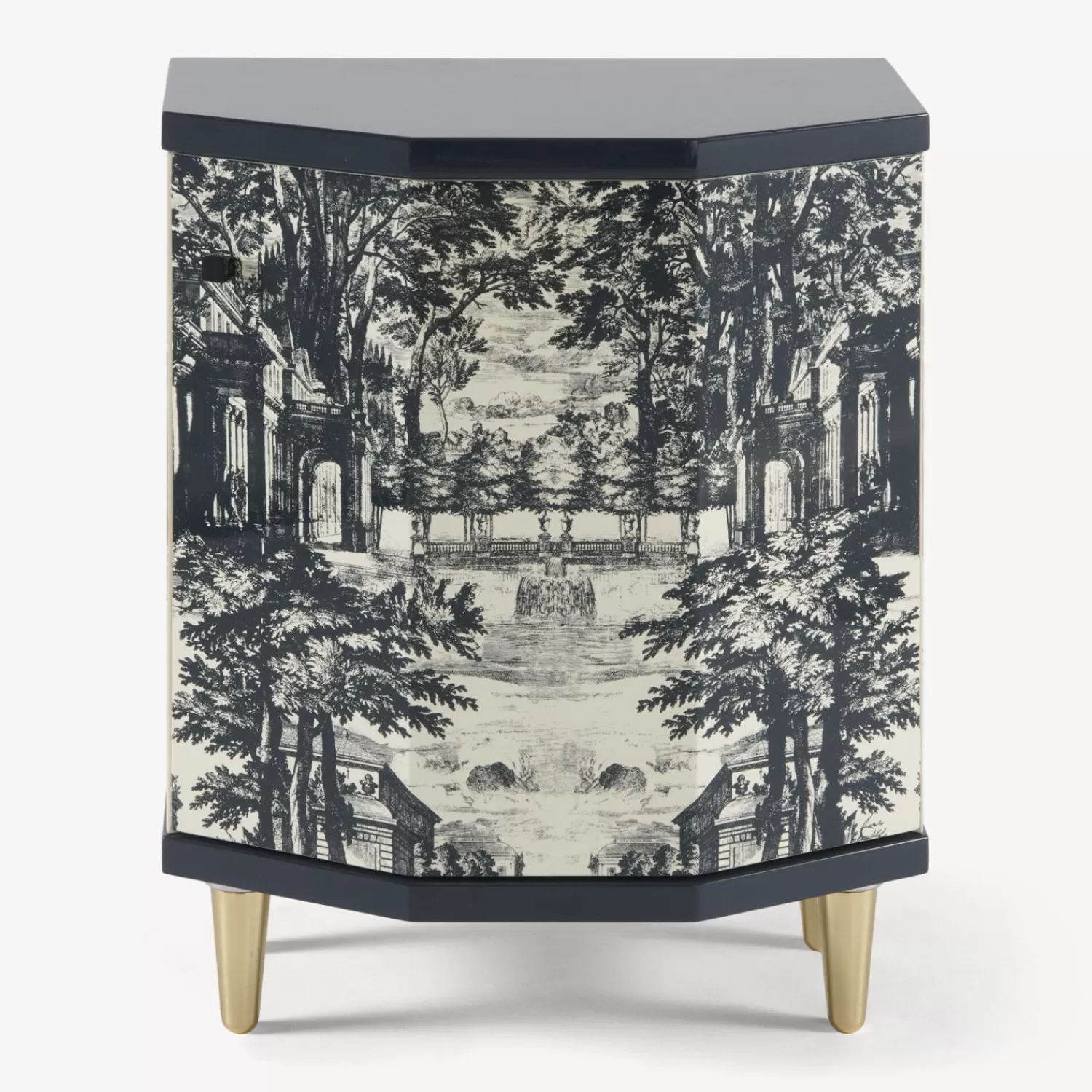 Cabinets<Fornasetti Night Stand Polyhedric Giardino Settecentesco Blue/Ivory