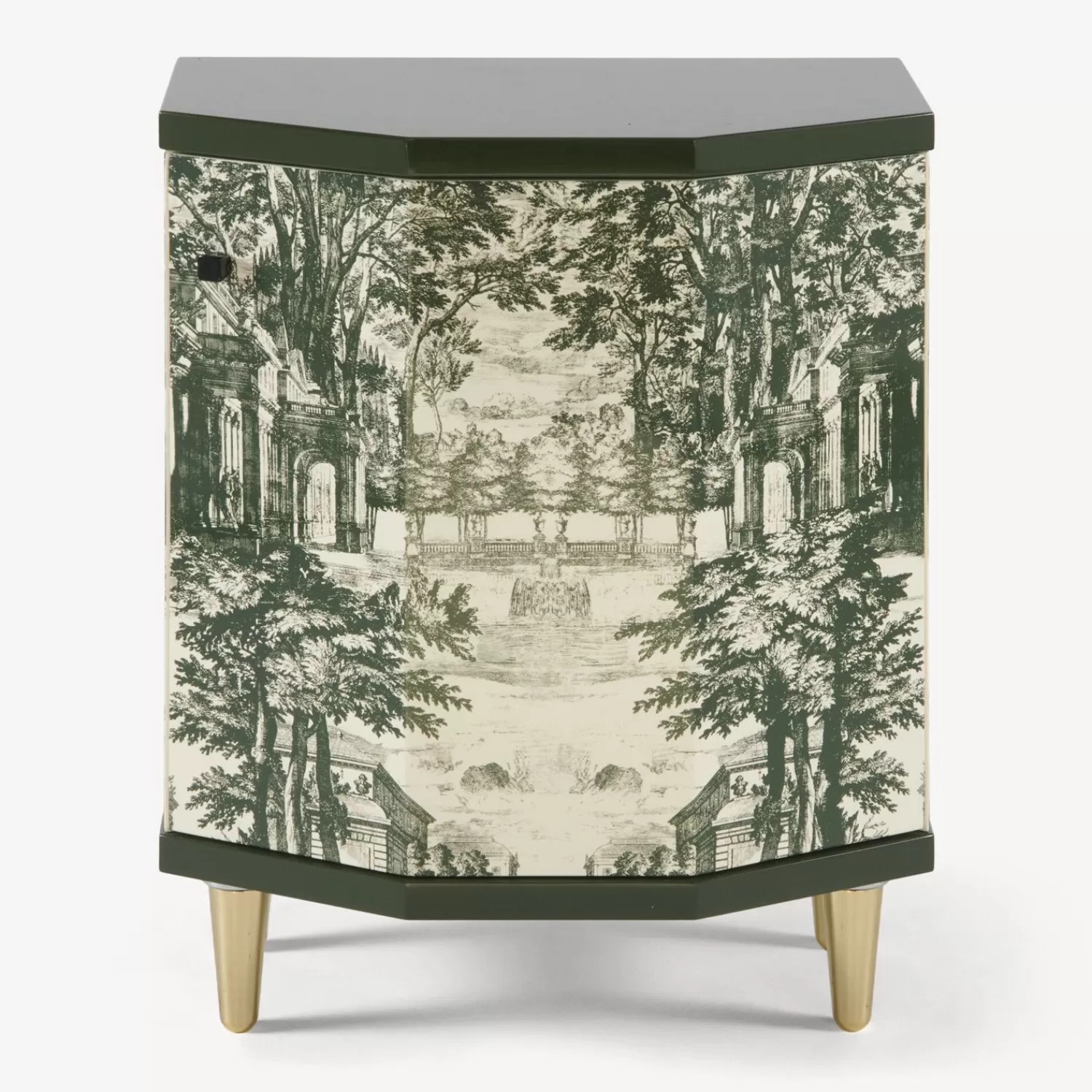 Cabinets<Fornasetti Night Stand Polyhedric Giardino Settecentesco Green/Ivory