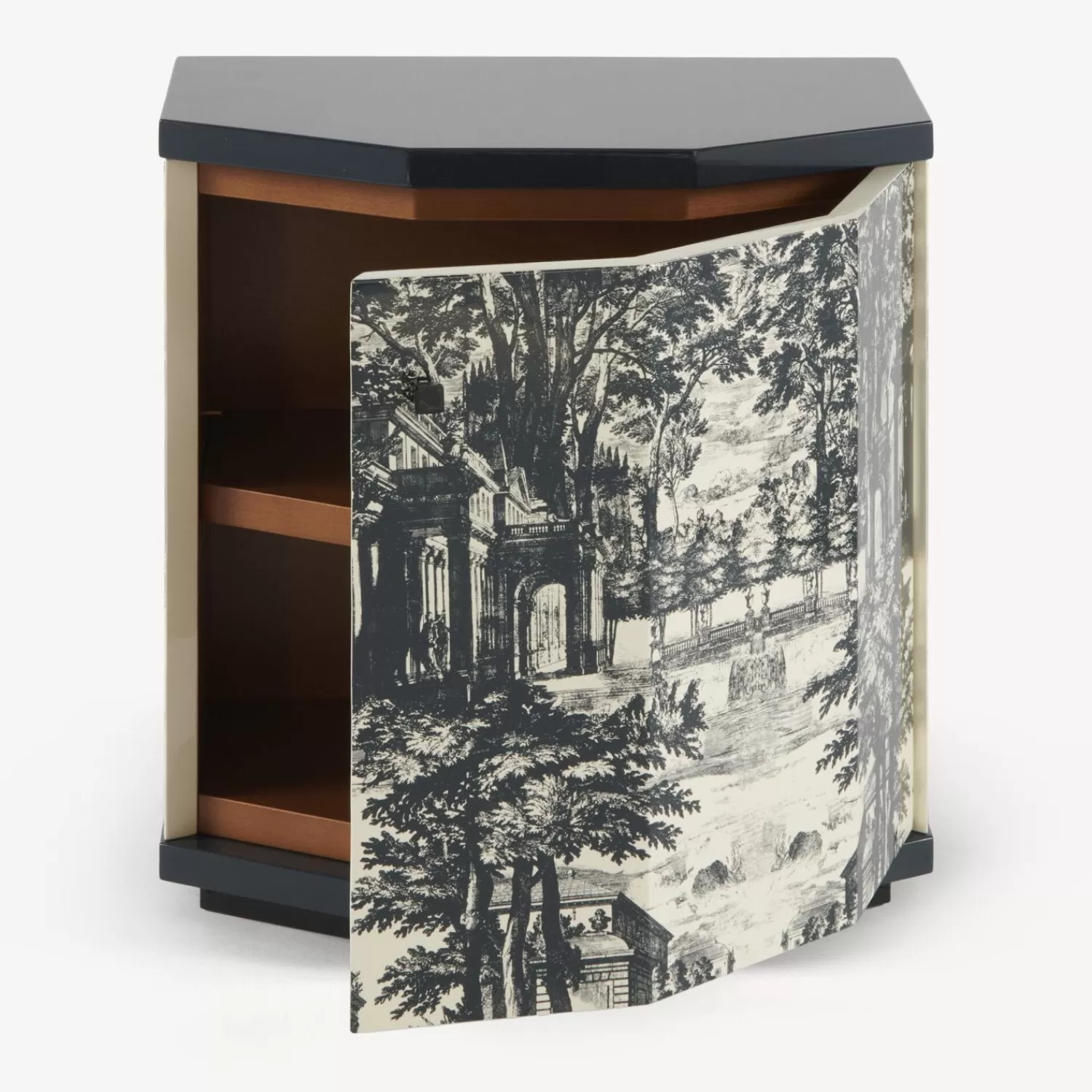 Cabinets<Fornasetti Night Stand Polyhedric Giardino Settecentesco Blue/Ivory