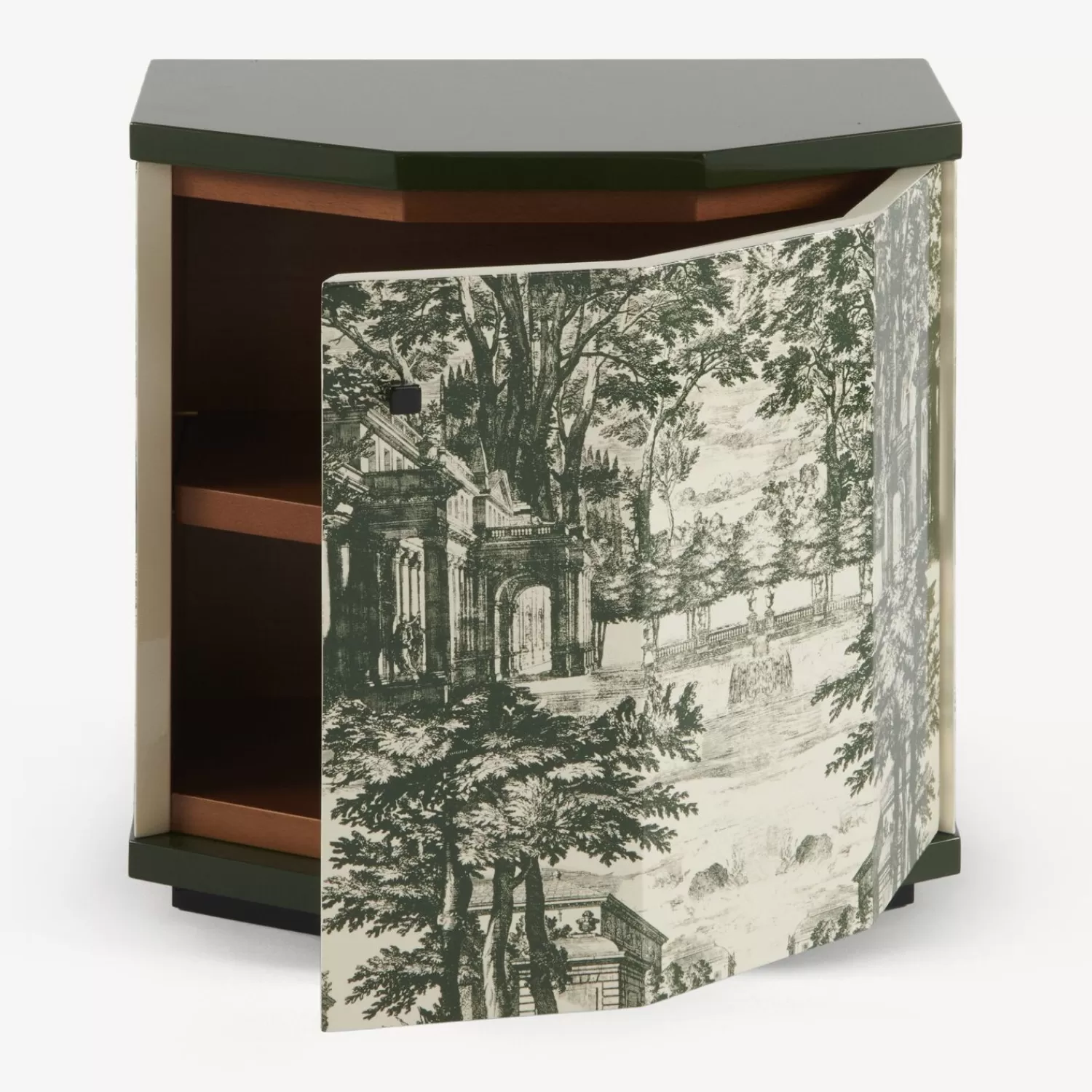 Cabinets<Fornasetti Night Stand Polyhedric Giardino Settecentesco Green/Ivory