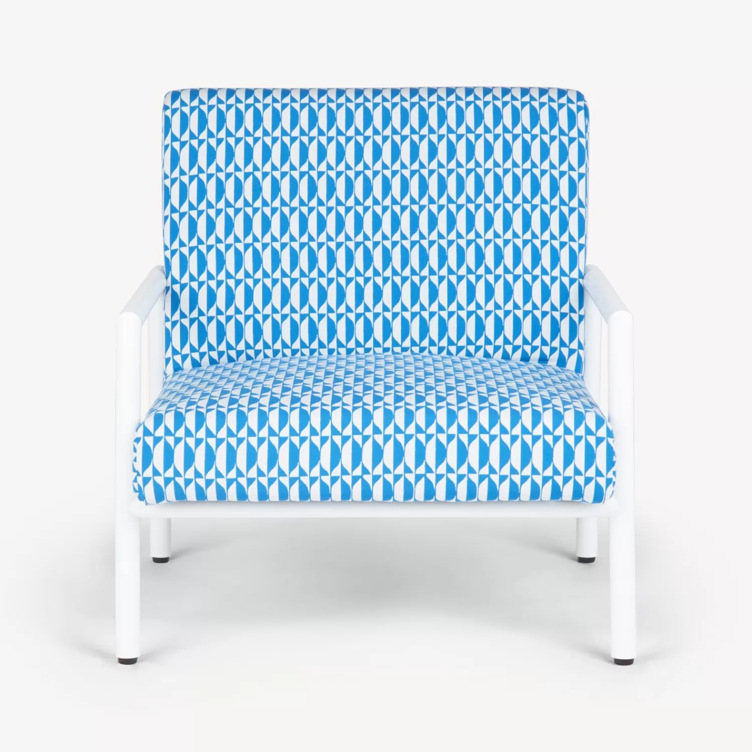 Living Rooms<Fornasetti Outdoor Armchair Losanghe Turquoise/White