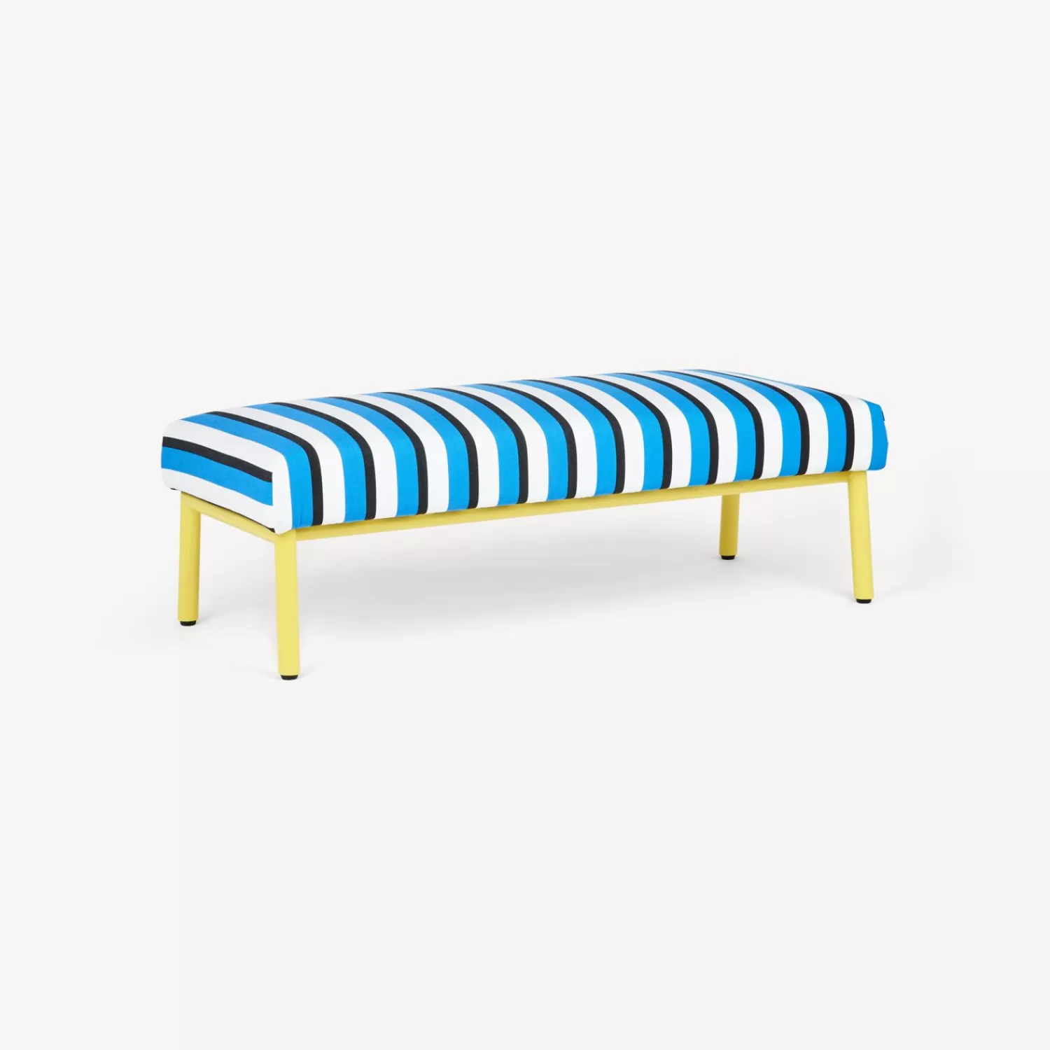 Living Rooms<Fornasetti Outdoor Bench Rigato Turquoise/White/Yellow