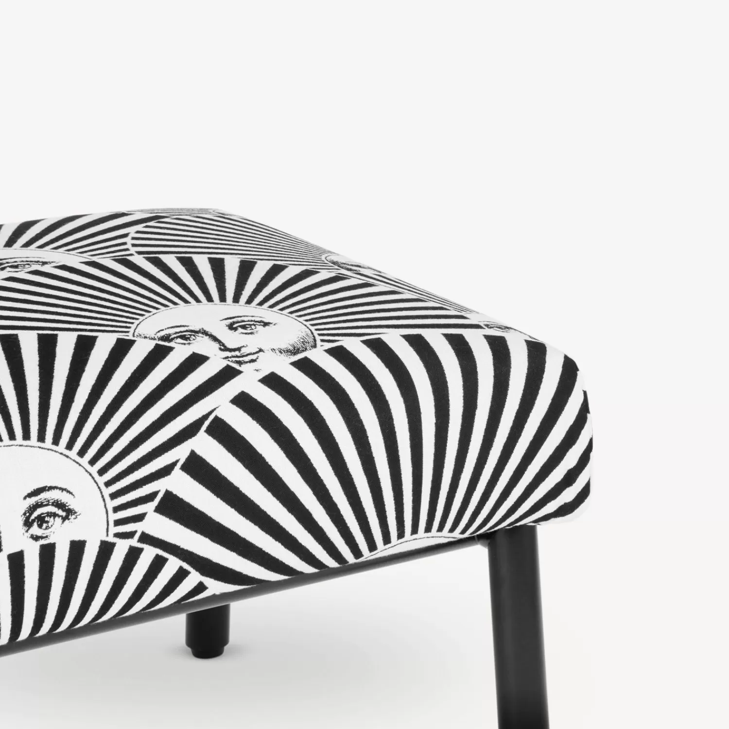 Living Rooms<Fornasetti Outdoor Bench Soli A Ventaglio White/Black