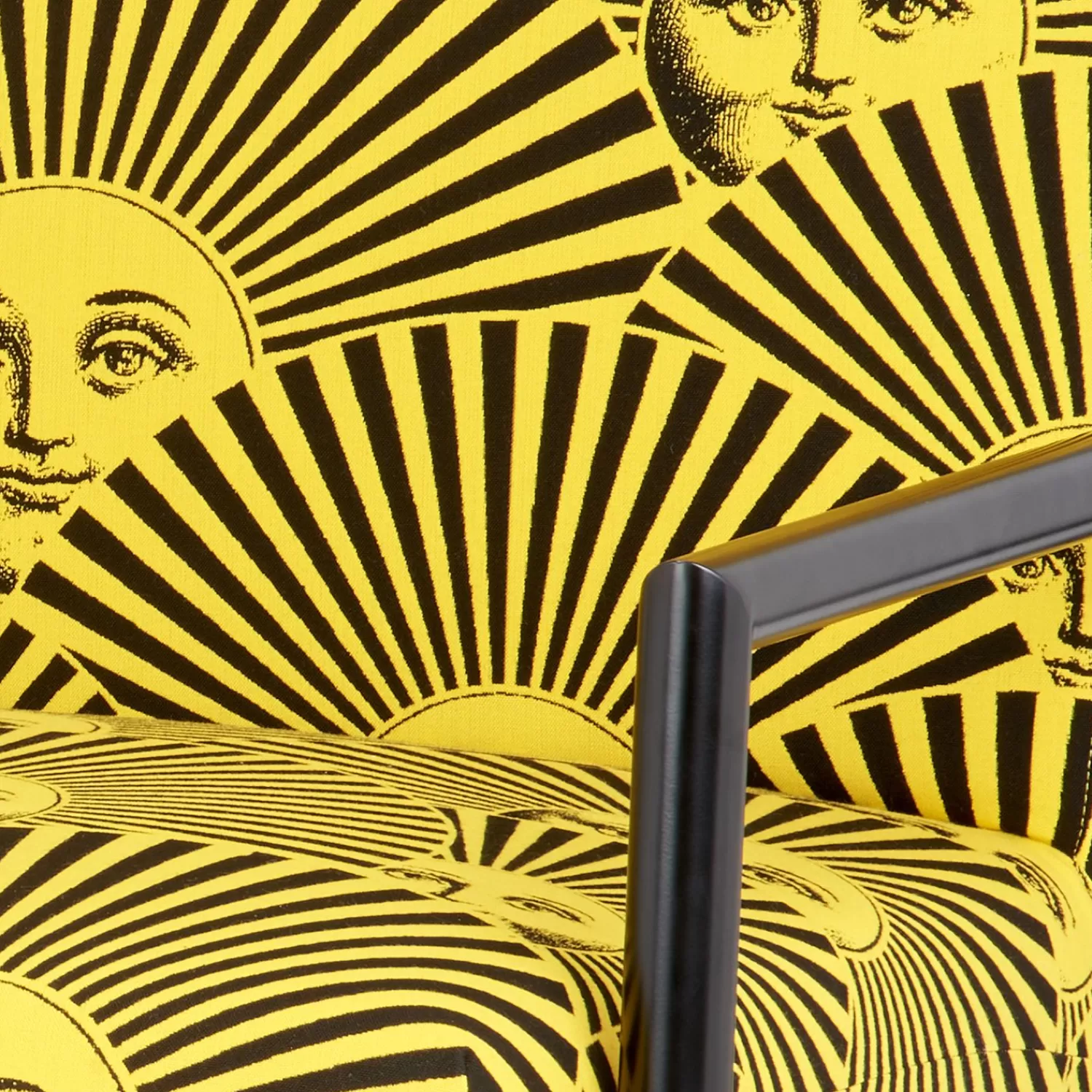 Living Rooms<Fornasetti Outdoor Sofa Soli A Ventaglio Yellow/Black