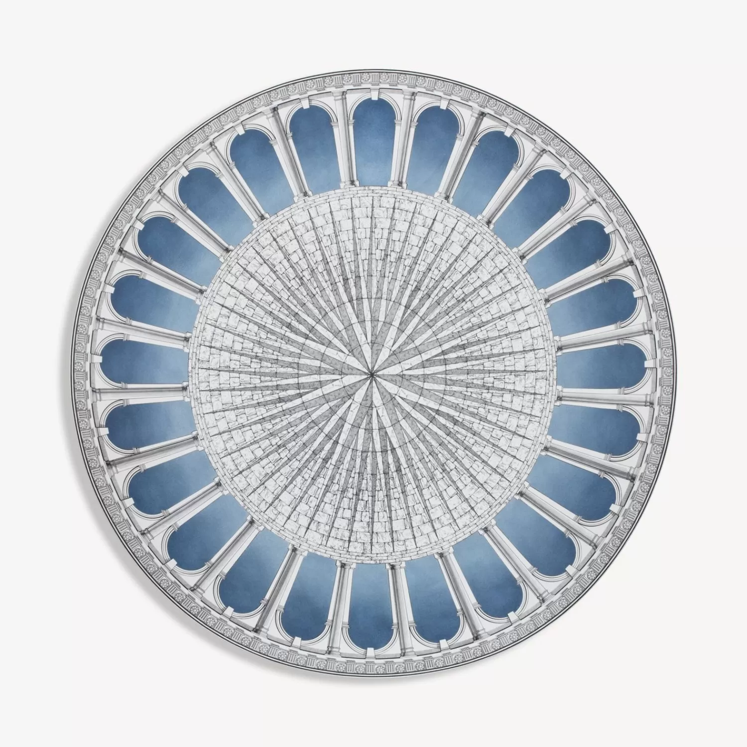 Decorative Panels<Fornasetti Panel Architettura Celeste White/Black/Light Blue
