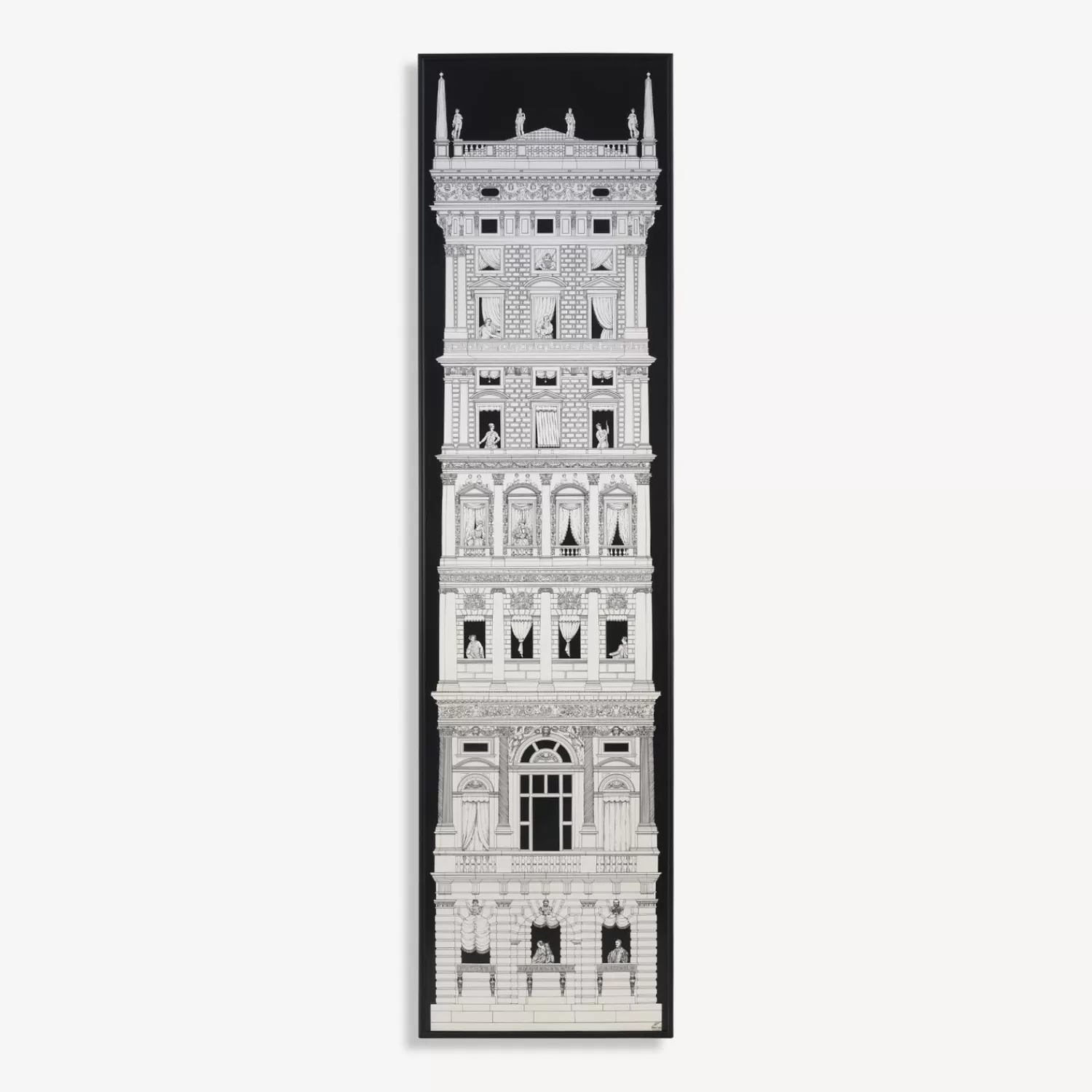 Decorative Panels<Fornasetti Panel Grattacielo Rinascimentale White/Black