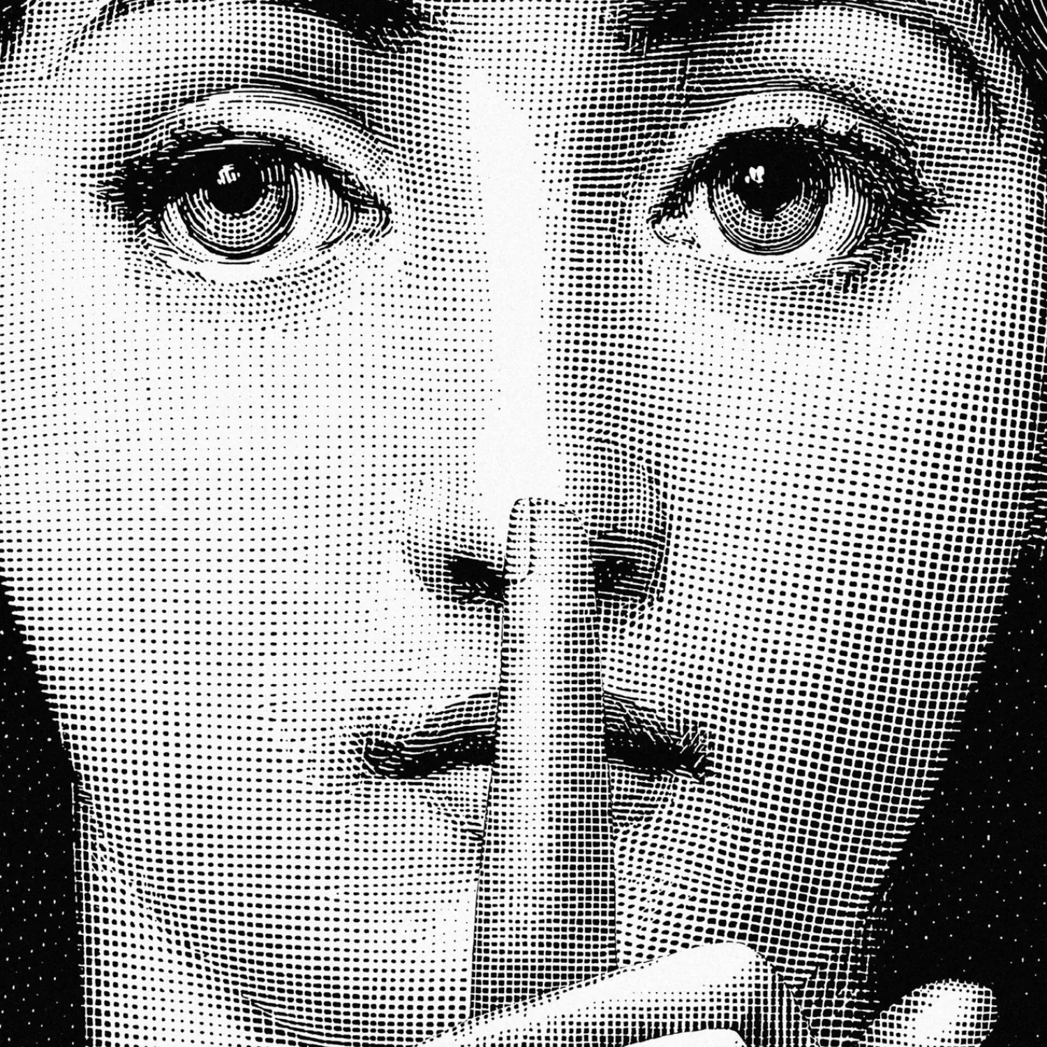 Decorative Panels<Fornasetti Panel Silenzio White/Black