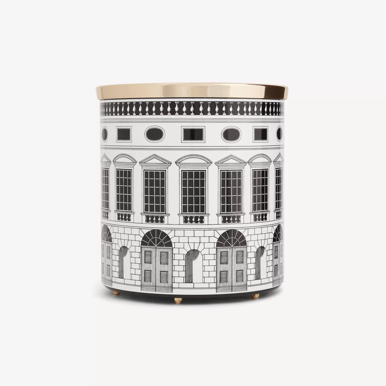 Paper Baskets<Fornasetti Paper Basket Architettura White/Black