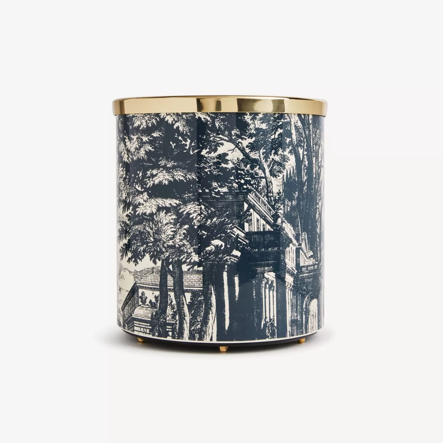Paper Baskets<Fornasetti Paper Basket Giardino Settecentesco Blue/Ivory