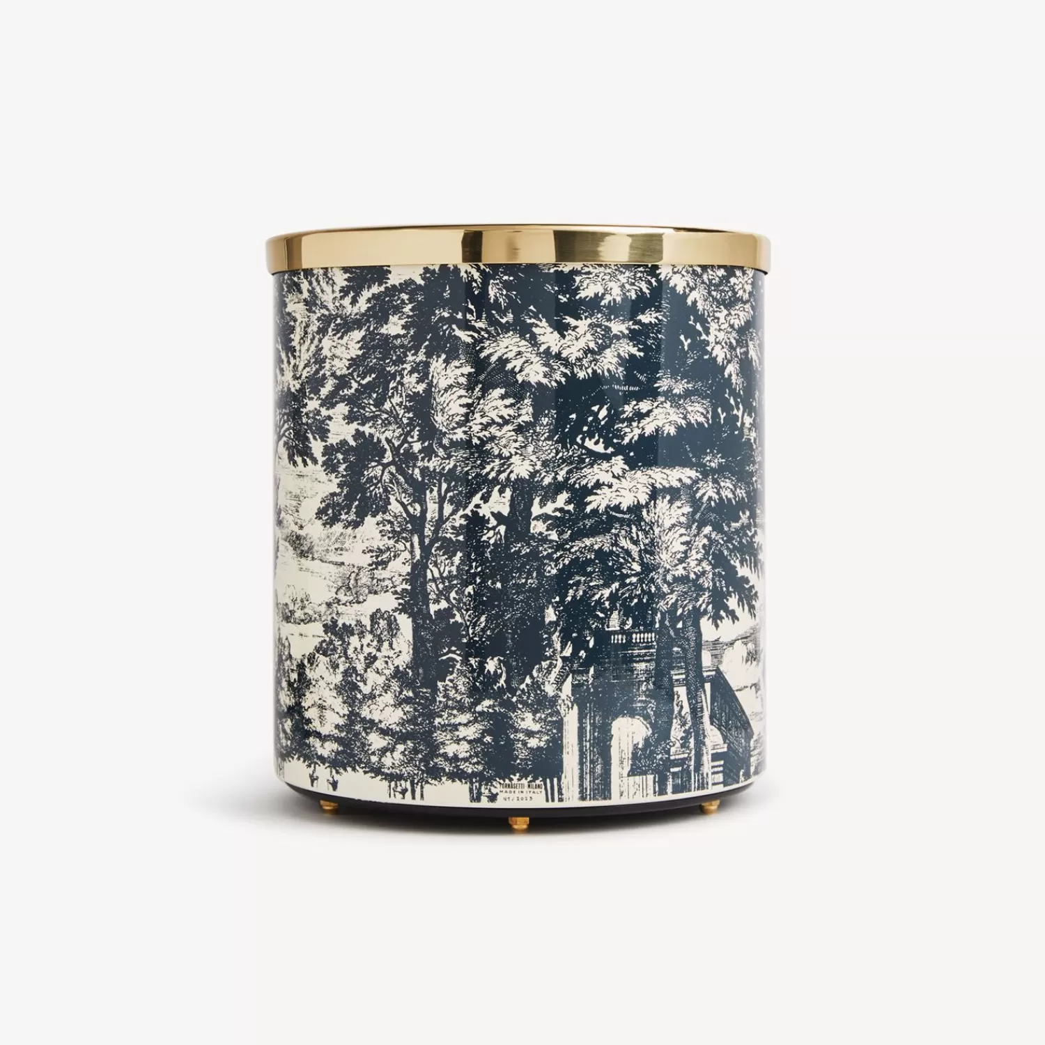 Paper Baskets<Fornasetti Paper Basket Giardino Settecentesco Blue/Ivory