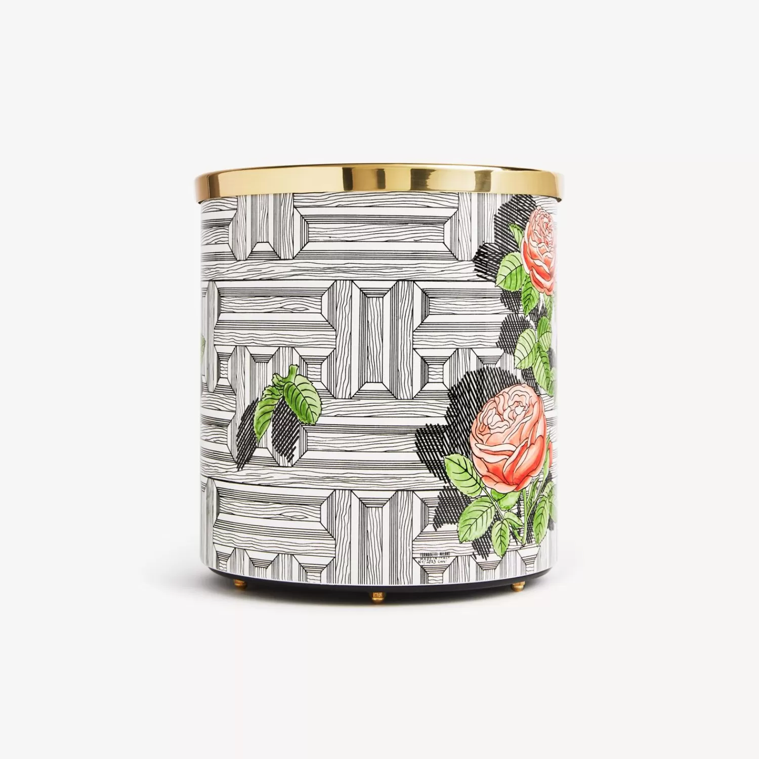 Paper Baskets<Fornasetti Paper Basket Musciarabia Con Rose Multicolour