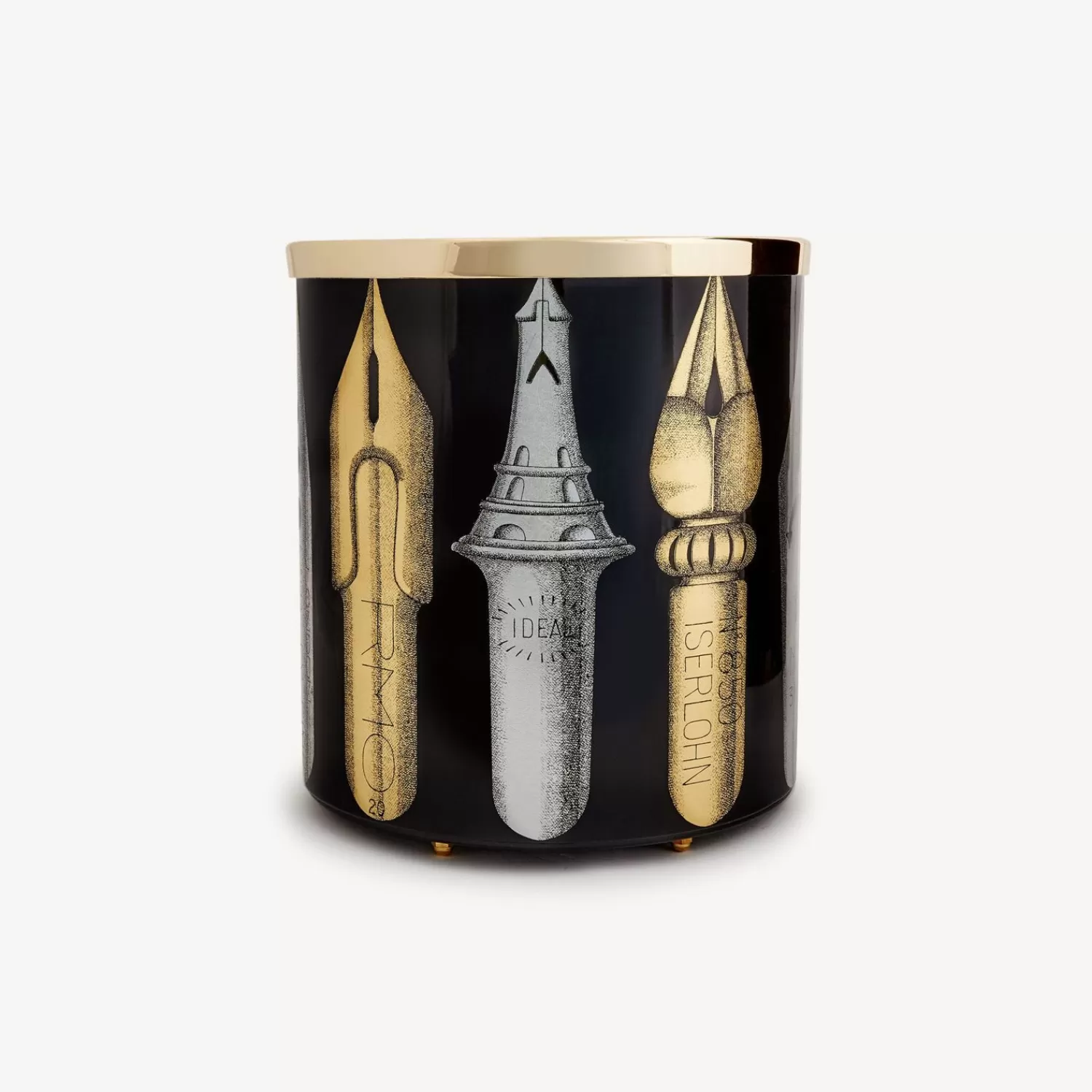 Paper Baskets<Fornasetti Paper Basket Pennini Gold/Silver/Black