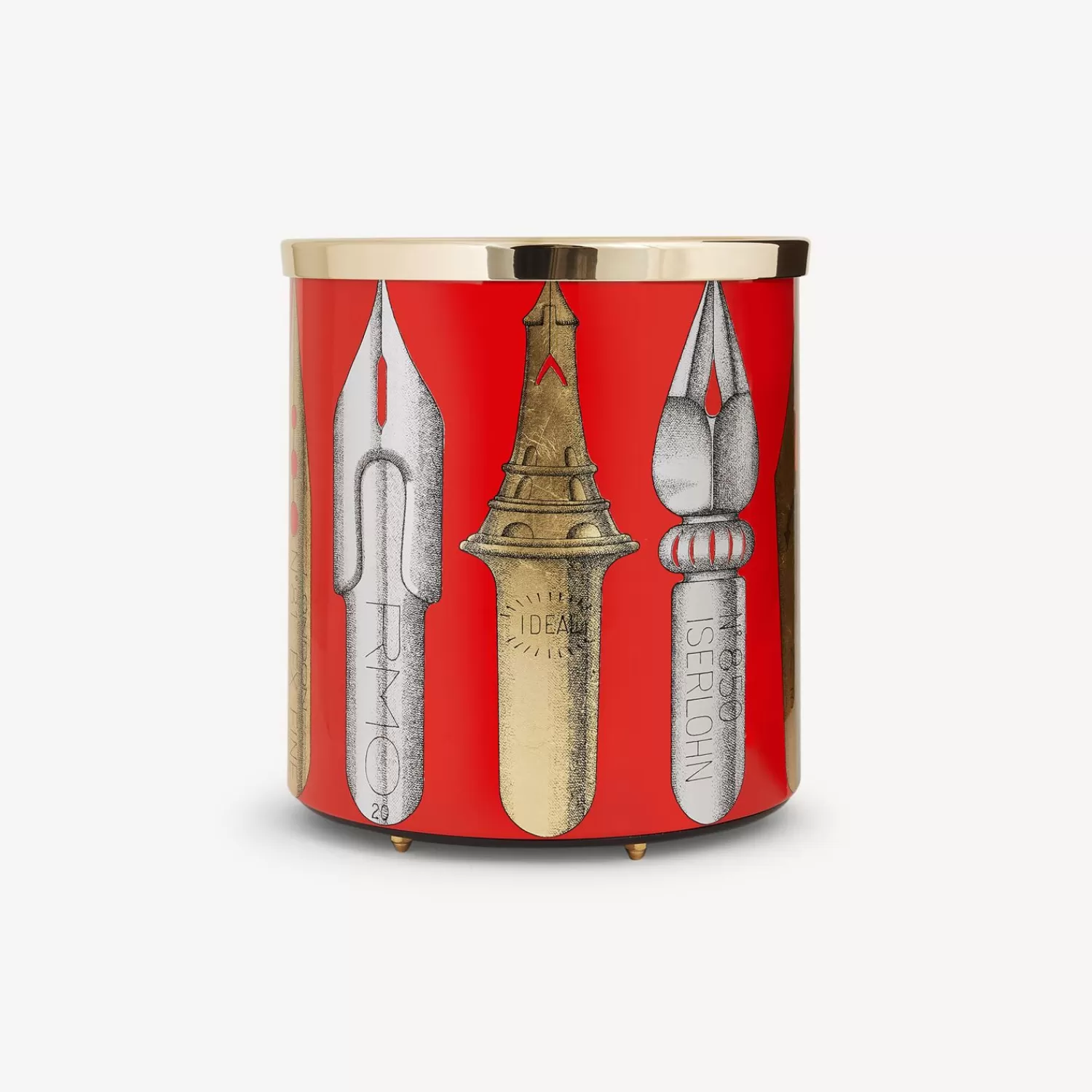 Paper Baskets<Fornasetti Paper Basket Pennini Gold/Silver/Red