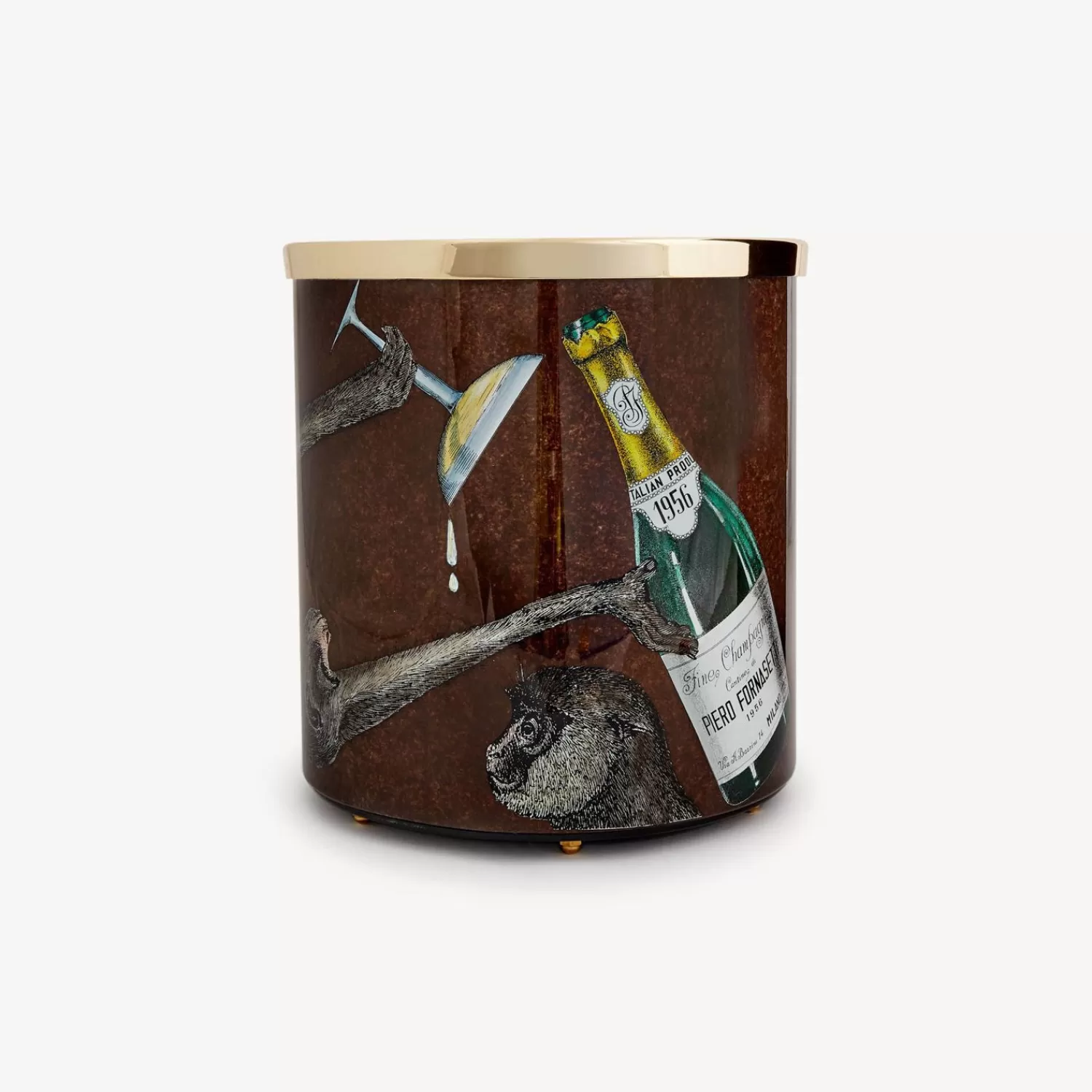 Paper Baskets<Fornasetti Paper Basket Scimmie & Co. Multicolour