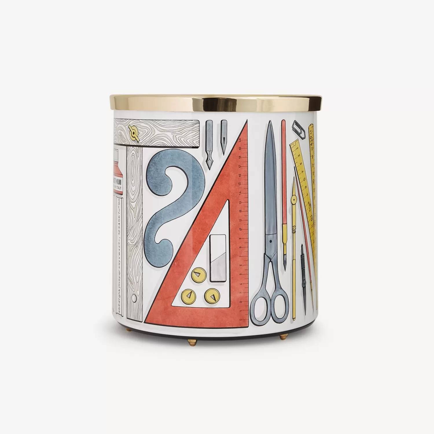 Paper Baskets<Fornasetti Paper Basket Strumenti Da Disegno Multicolour