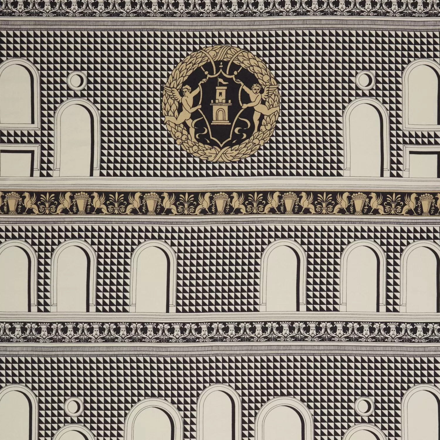 Plaid<Fornasetti Plaid Facciata Quattrocentesca Multicolour