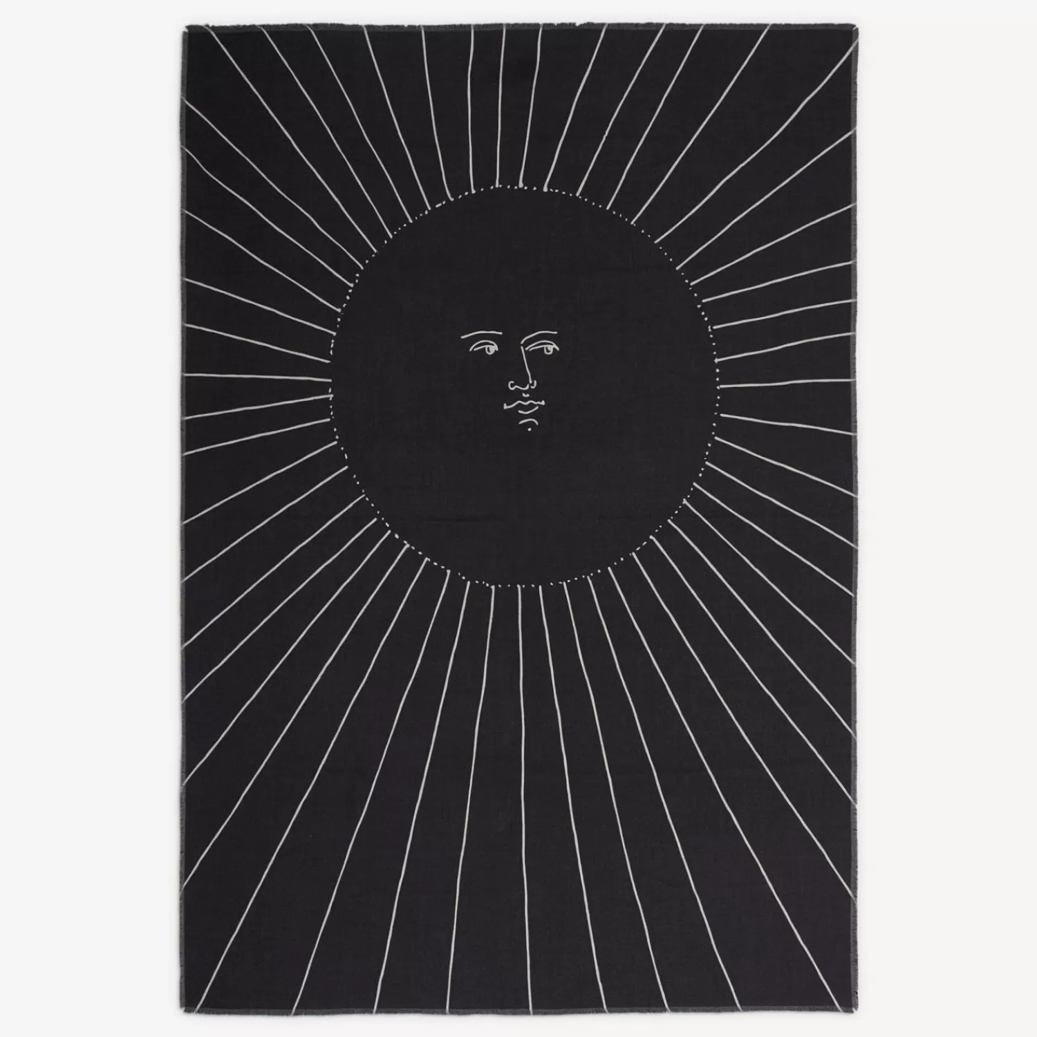 Plaid<Fornasetti Plaid Solitudine White/Black