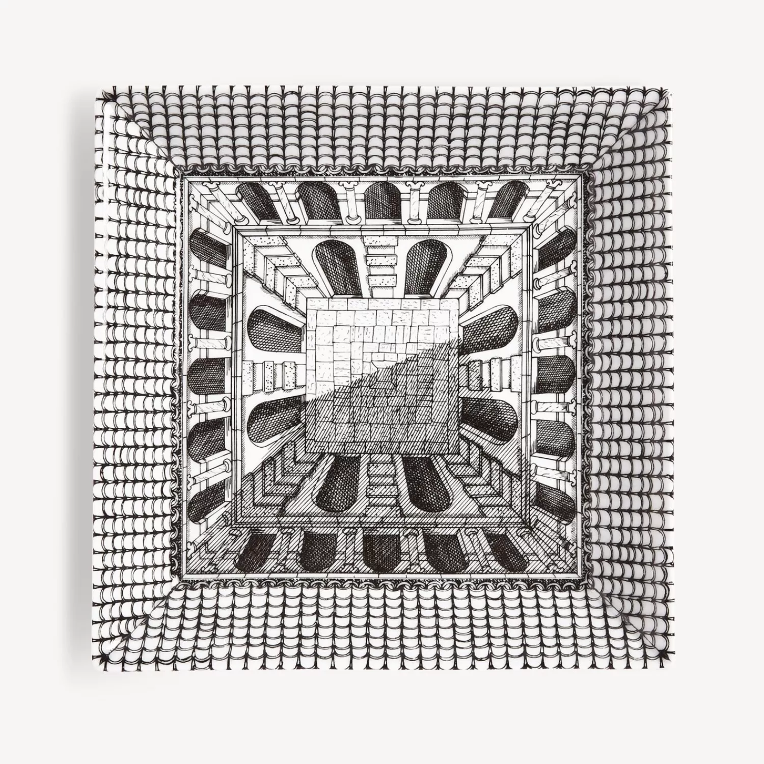 Decorative Plates<Fornasetti Plate Architettura White/Black