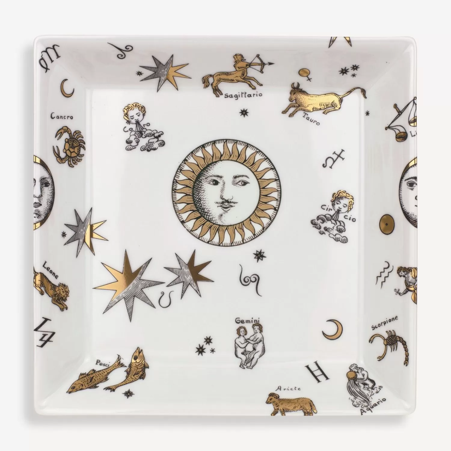 Decorative Plates<Fornasetti Plate Astronomici White/Black/Gold