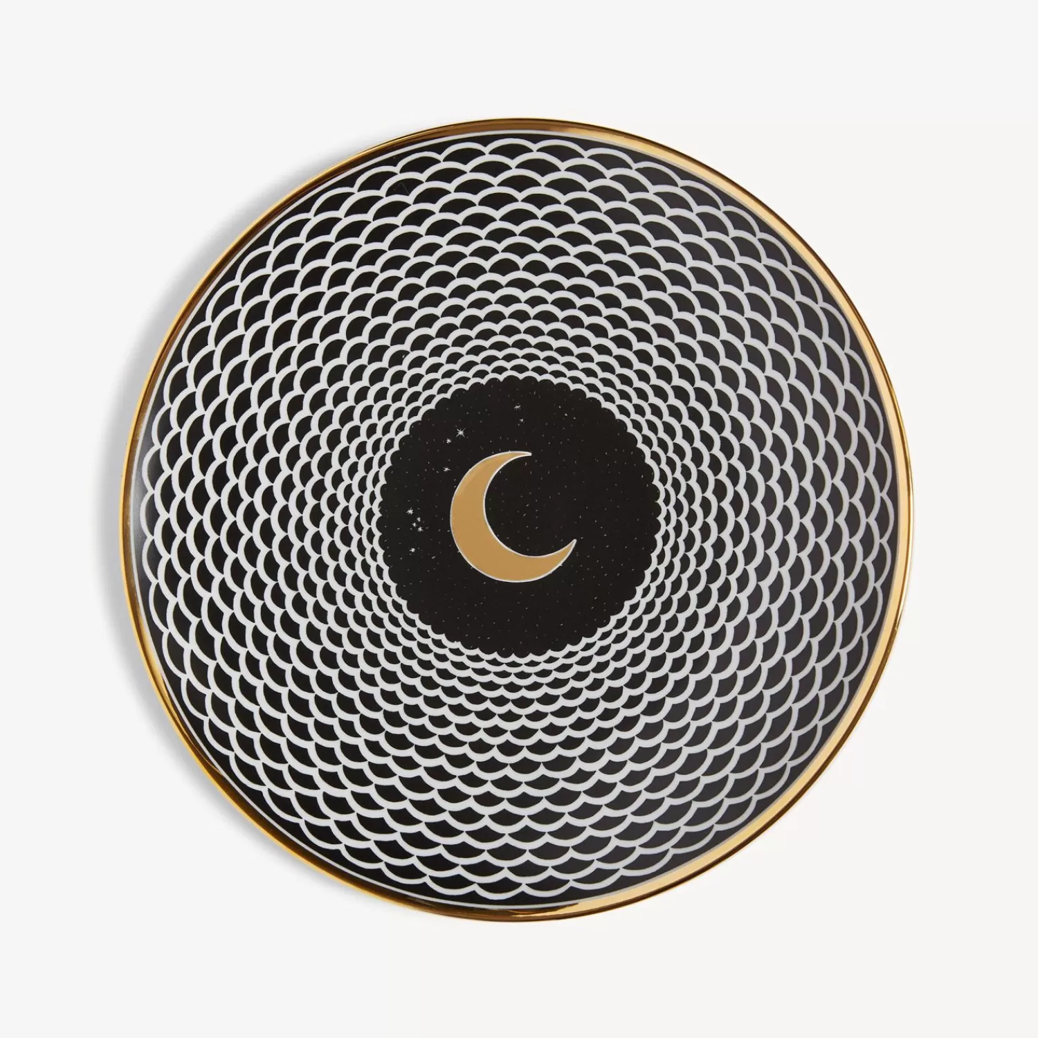 Decorative Plates<Fornasetti Plate Lunocentrica White/Black/Gold