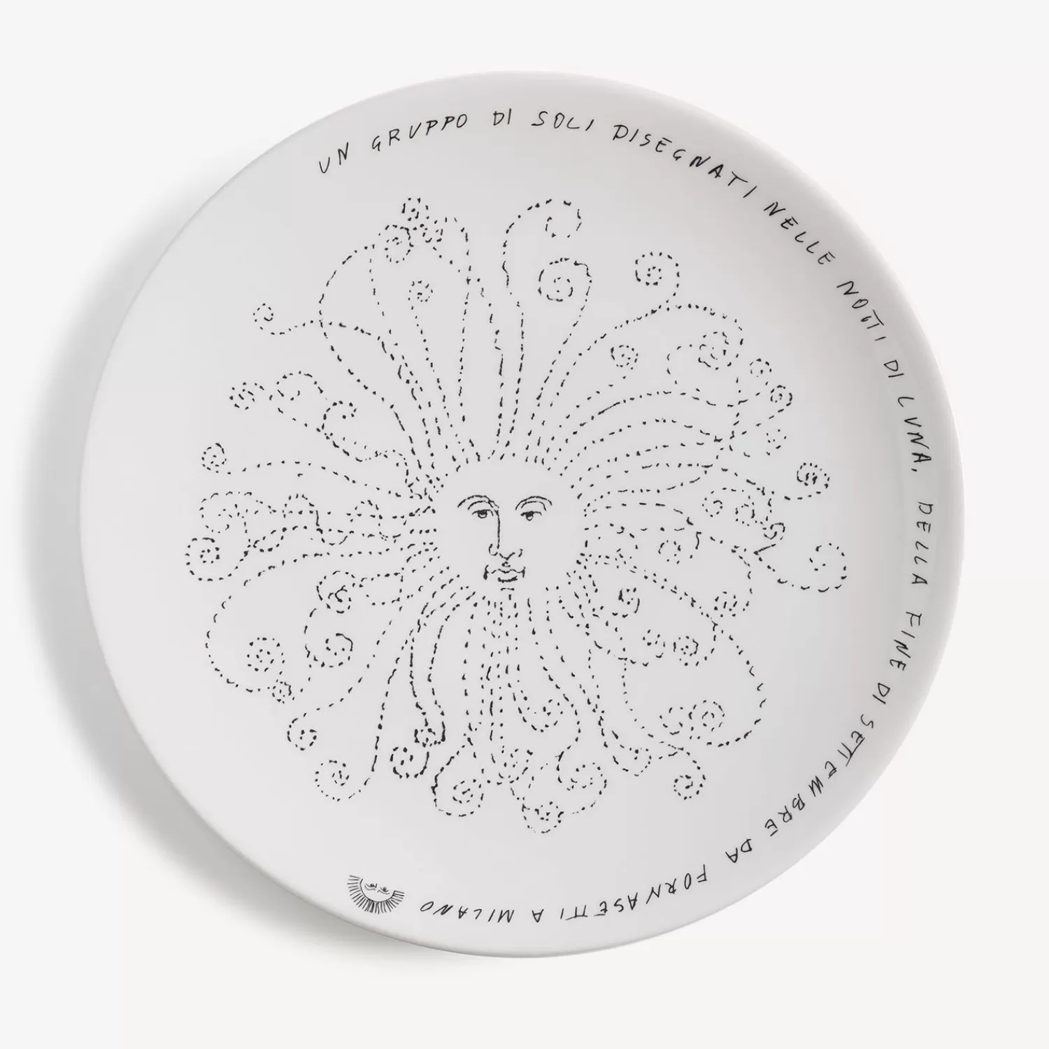 Decorative Plates<Fornasetti Plate Solitario White/Black