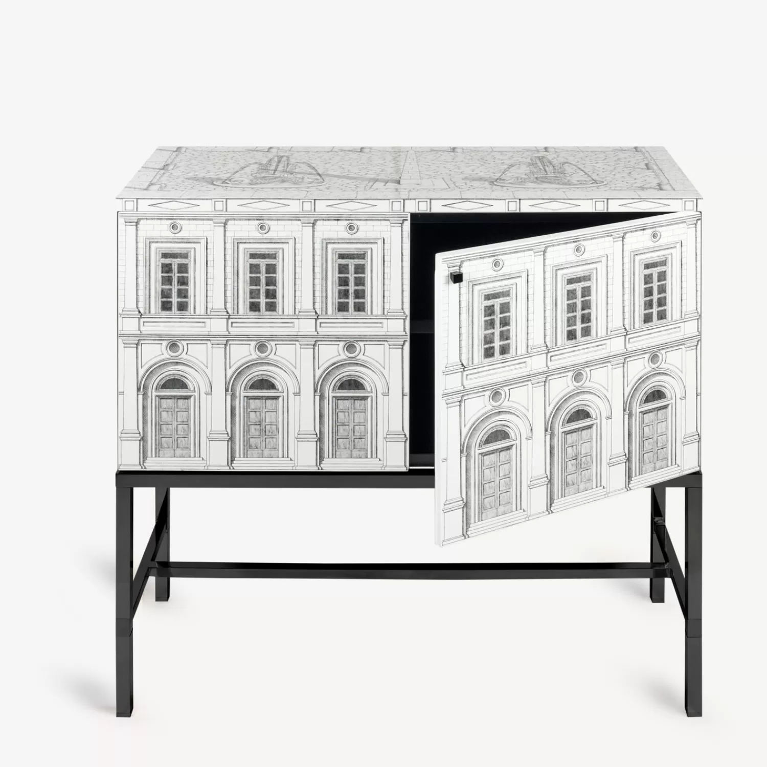 Cabinets<Fornasetti Raised Cabinet Architettura White/Black