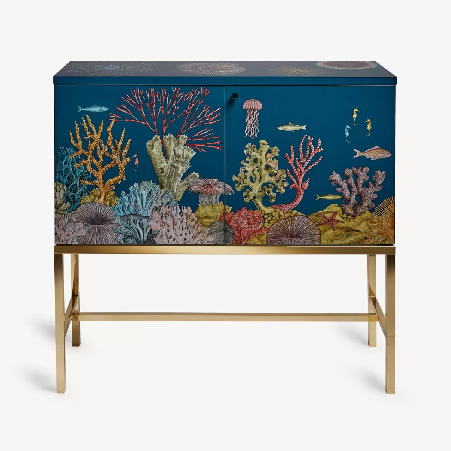 Cabinets<Fornasetti Raised Sideboard Fondo Marino Multicolour