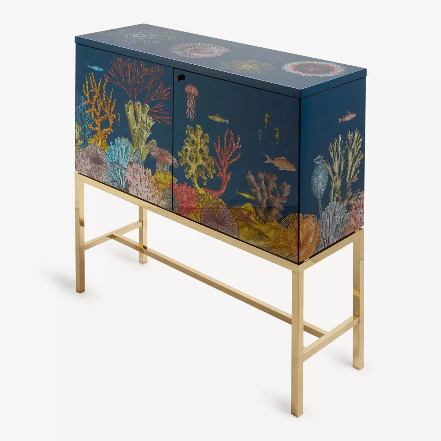 Cabinets<Fornasetti Raised Sideboard Fondo Marino Multicolour