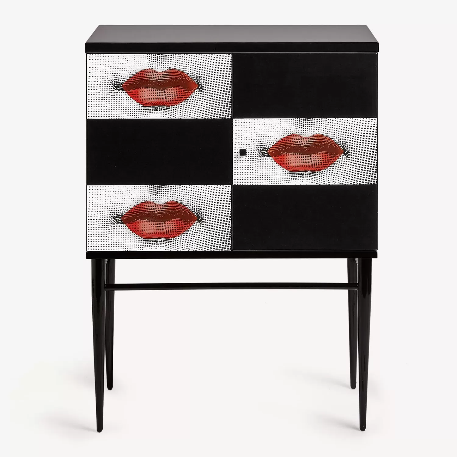 Cabinets<Fornasetti Raised Small Sideboard Kiss White/Black/Red