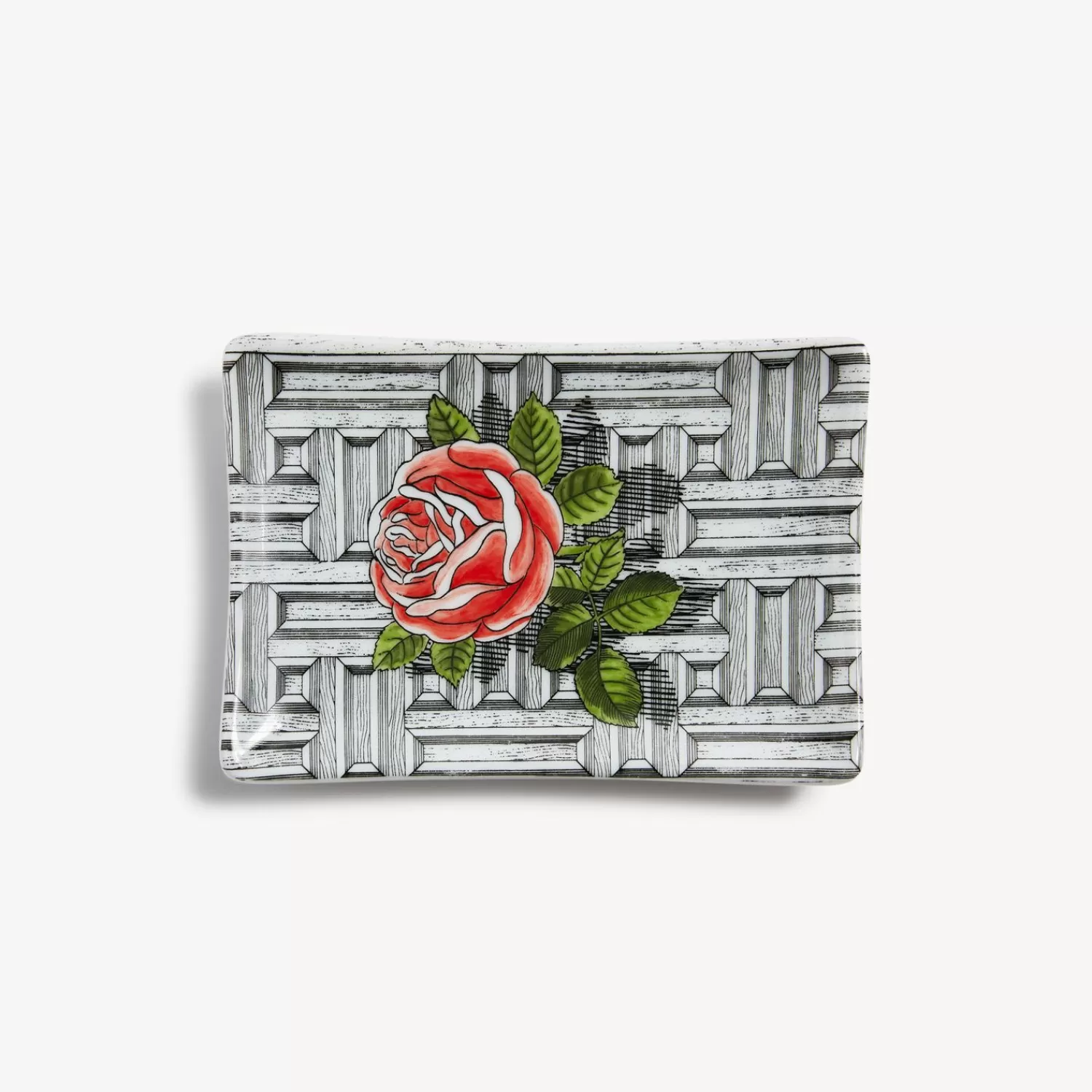 Design Ashtrays<Fornasetti Rectangular Ashtray Musciarabia Con Rose Multicolour