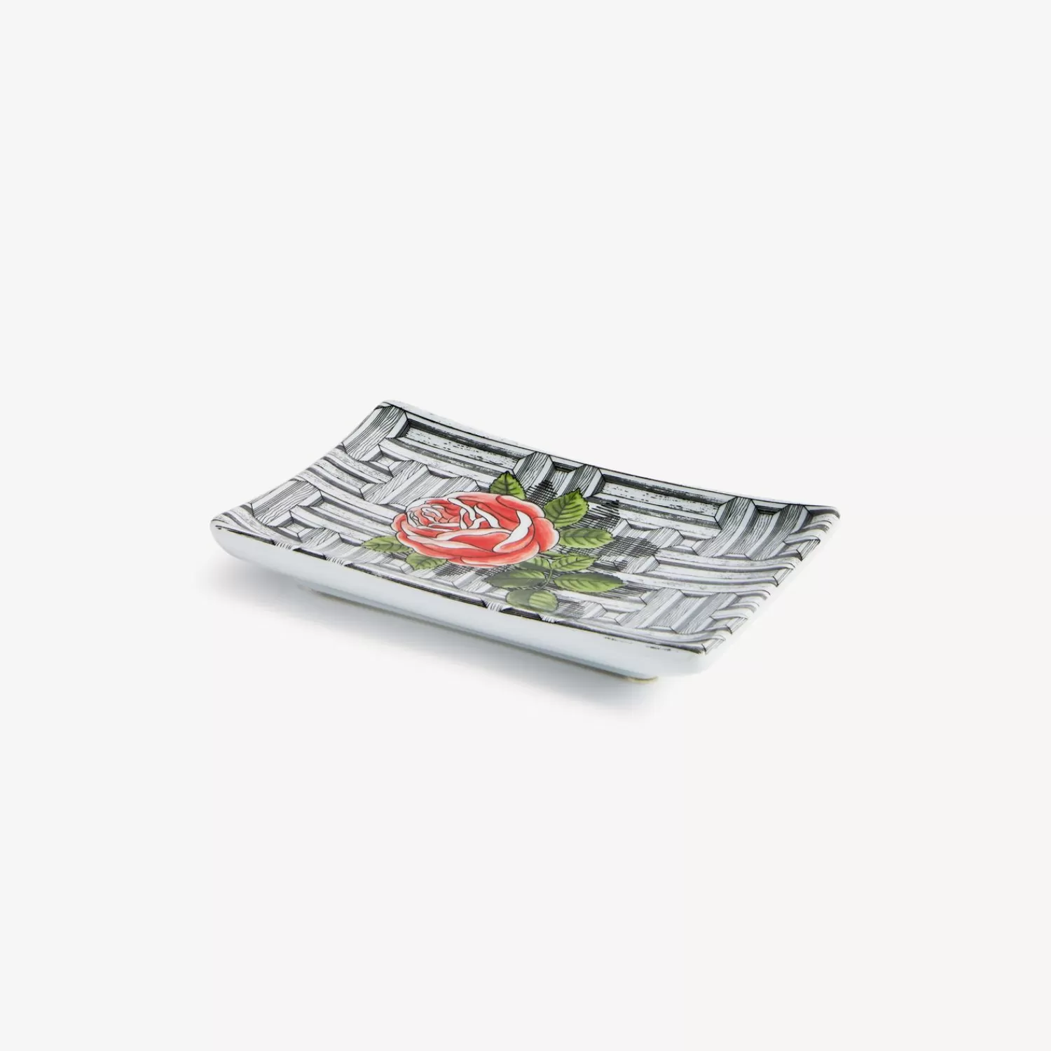 Design Ashtrays<Fornasetti Rectangular Ashtray Musciarabia Con Rose Multicolour