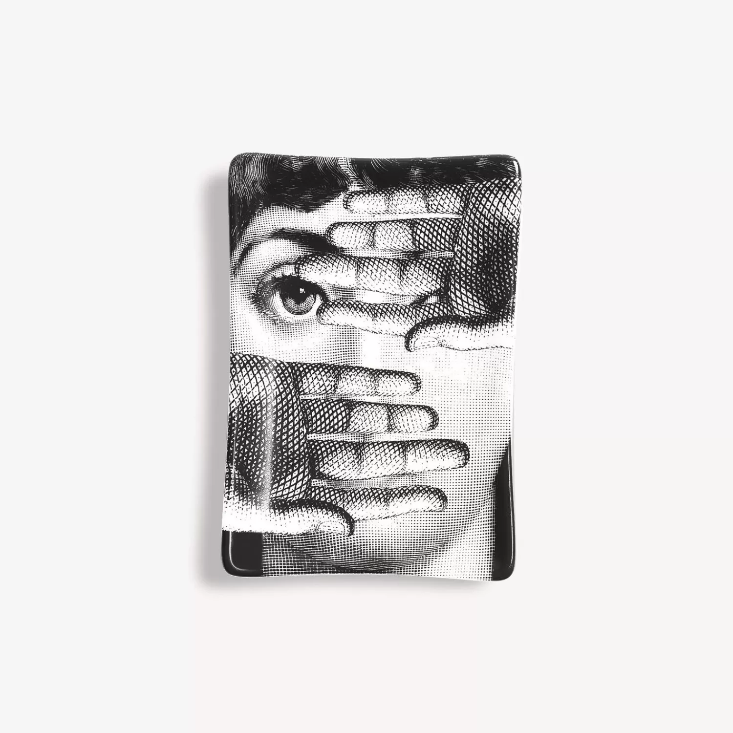 Design Ashtrays<Fornasetti Rectangular Ashtray Tema E Variazioni N.154 White/Black