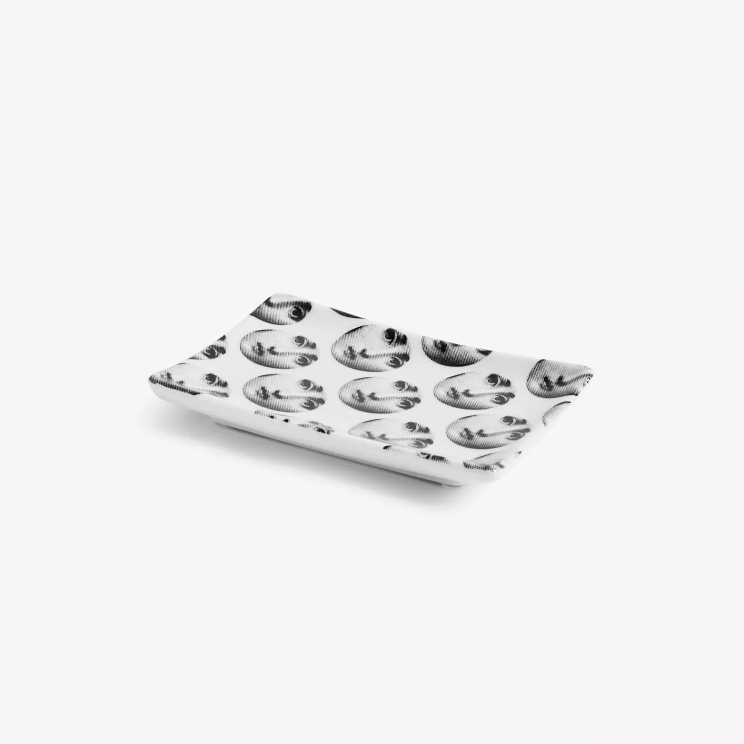 Design Ashtrays<Fornasetti Rectangular Ashtray Tema E Variazioni N.197 White/Black