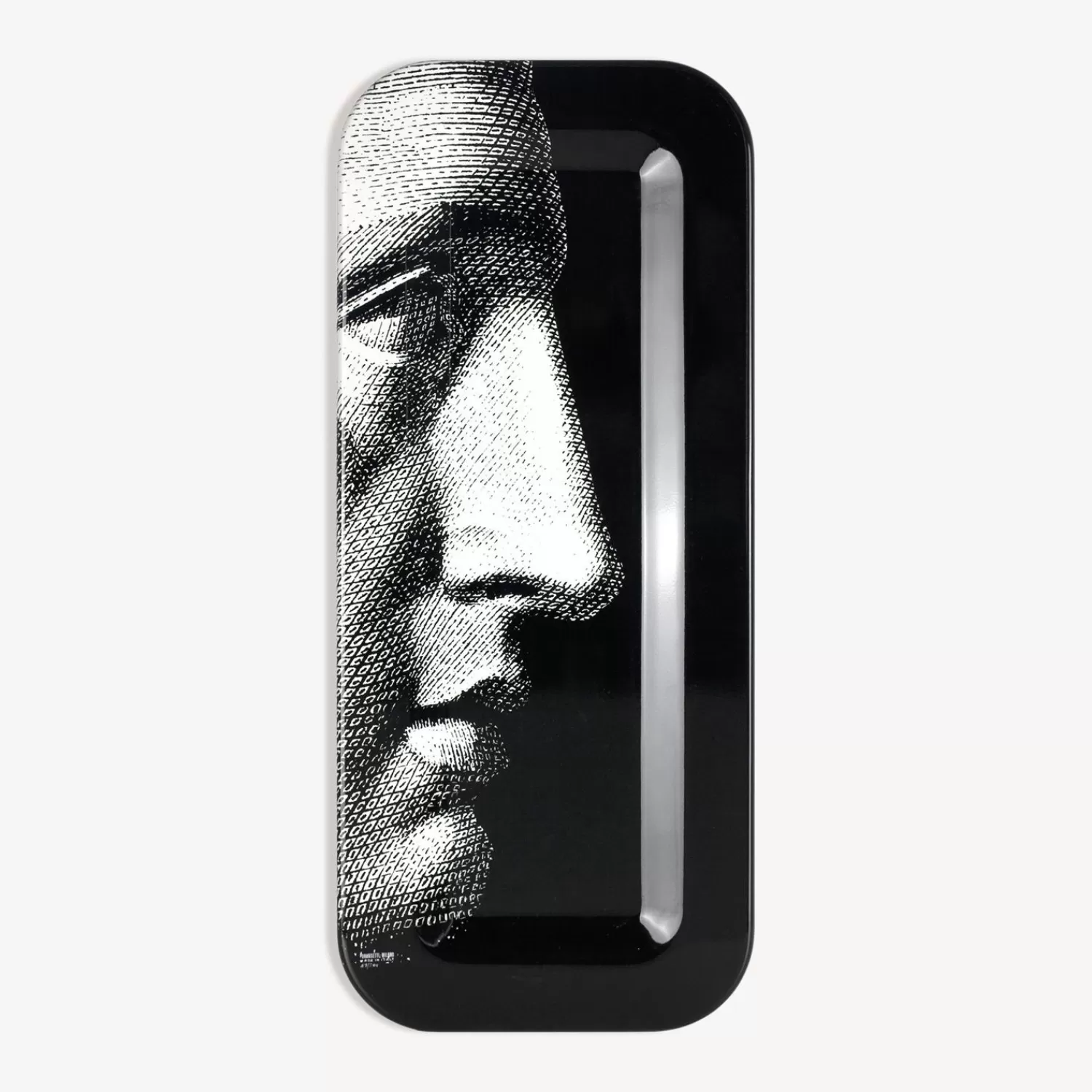 Decorative Trays And Pliants<Fornasetti Rectangular Tray Profilo White/Black