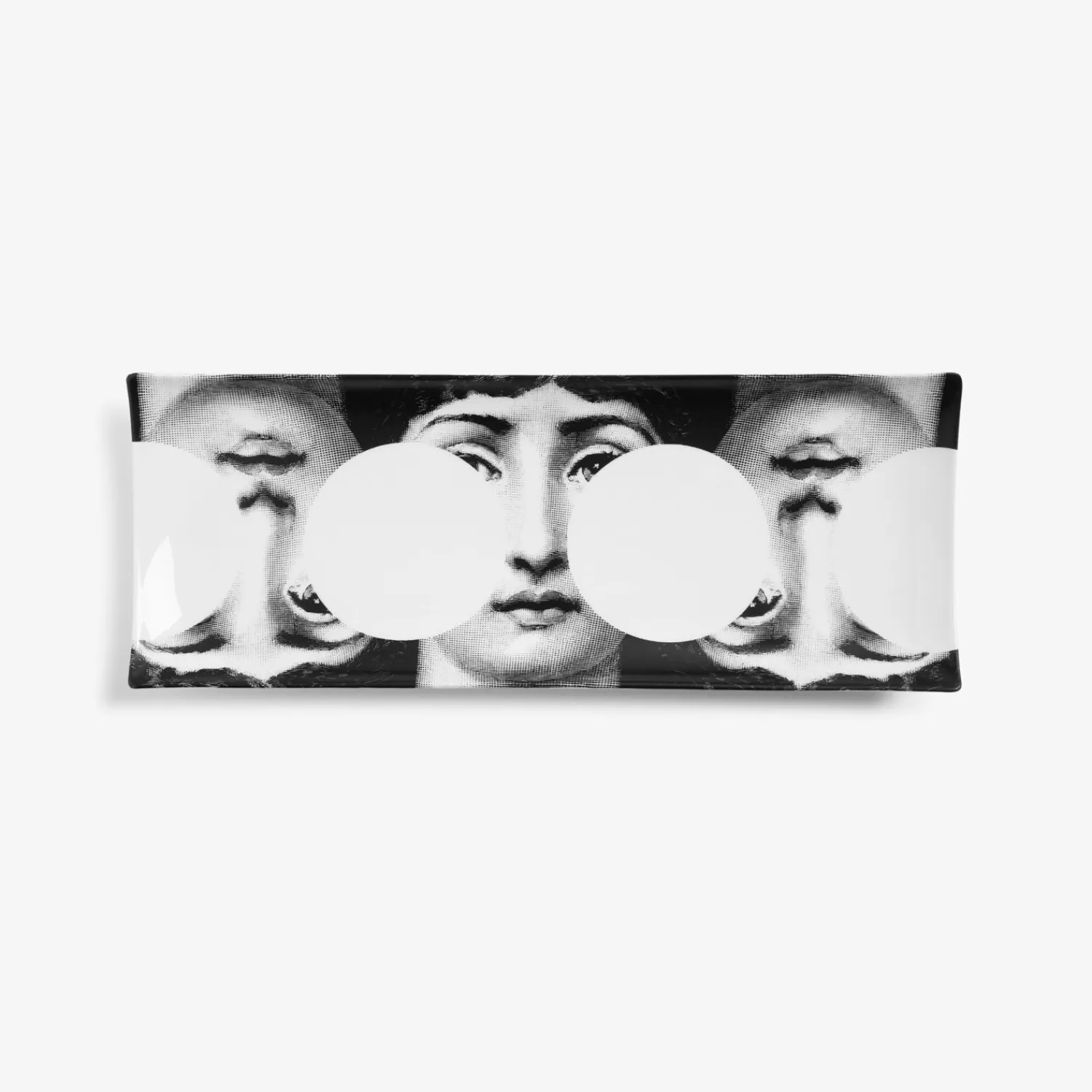 Decorative Trays<Fornasetti Rectangular Tray Tema E Variazioni N.149 White/Black