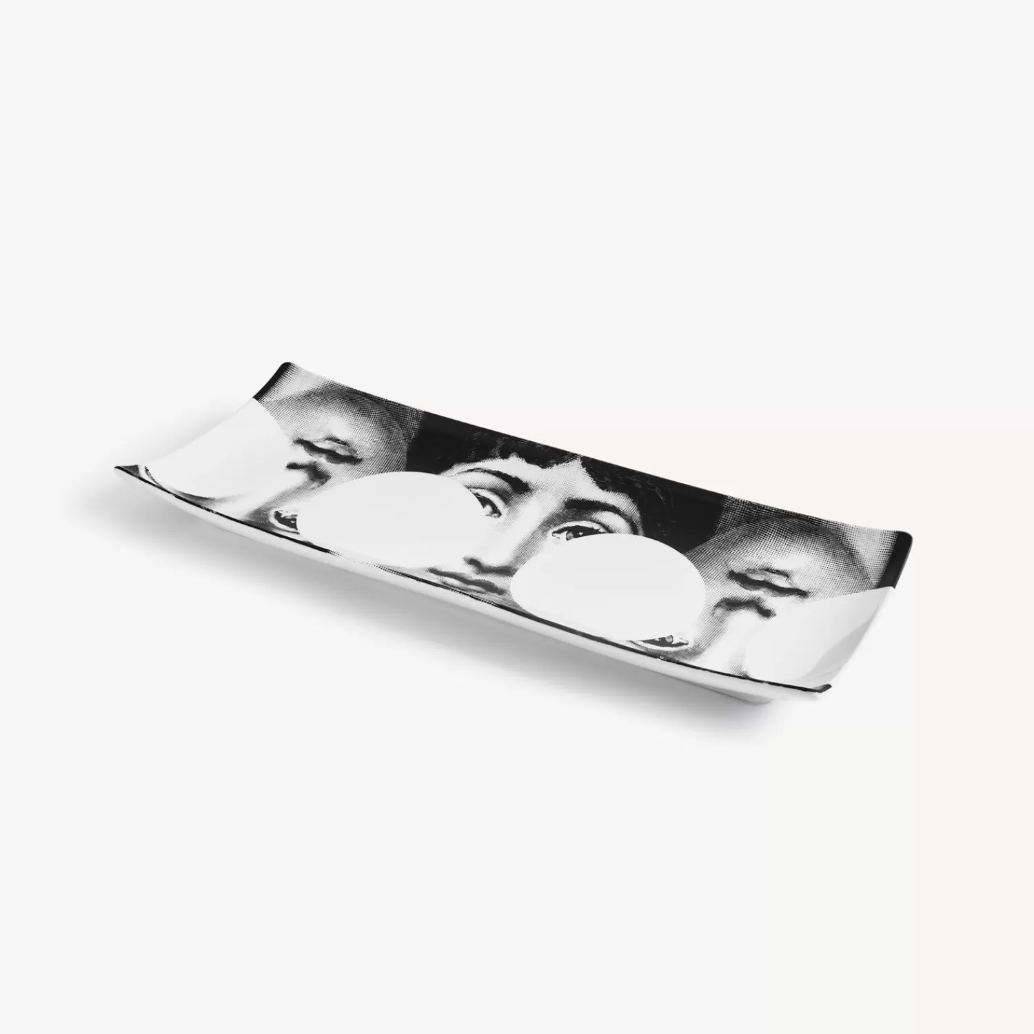 Decorative Trays<Fornasetti Rectangular Tray Tema E Variazioni N.149 White/Black