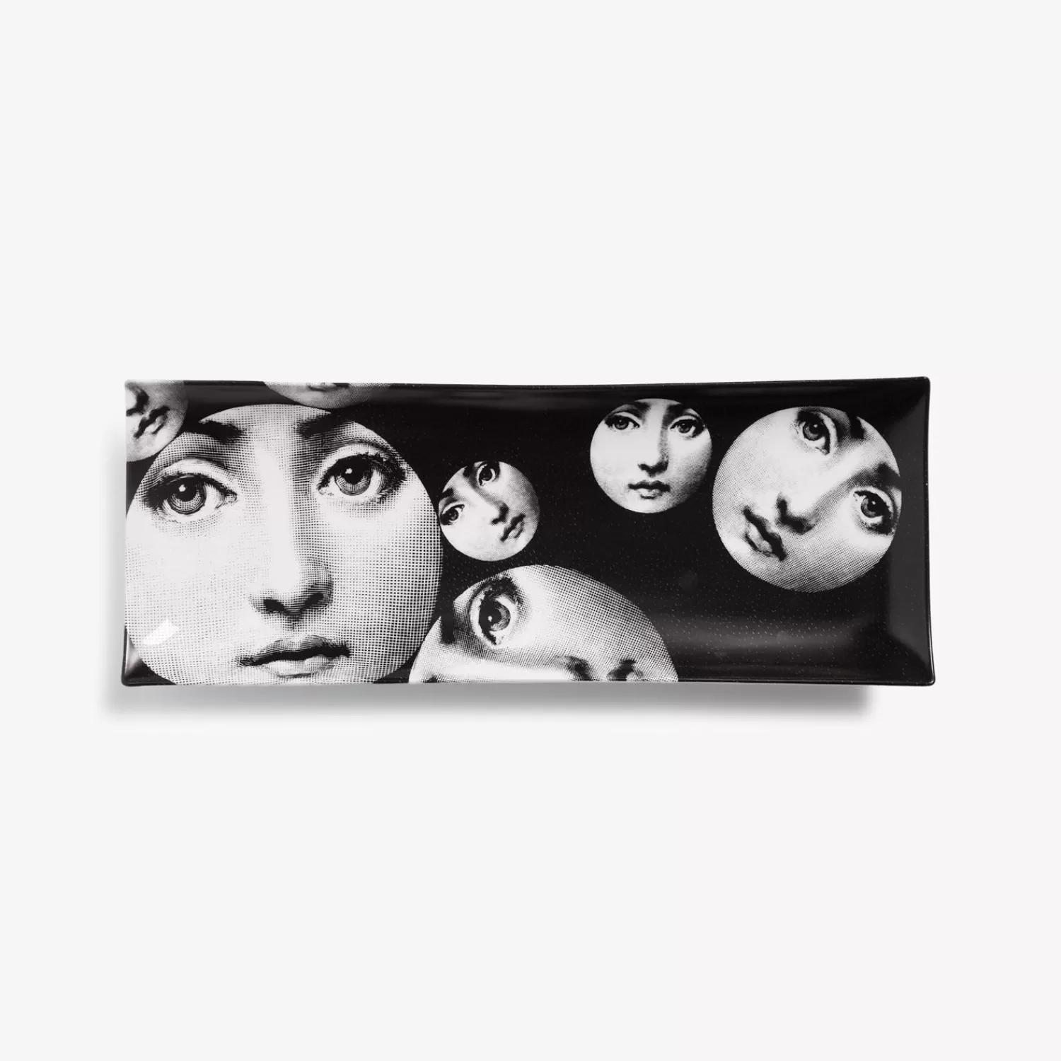 Decorative Trays<Fornasetti Rectangular Tray Tema E Variazioni N.242 White/Black