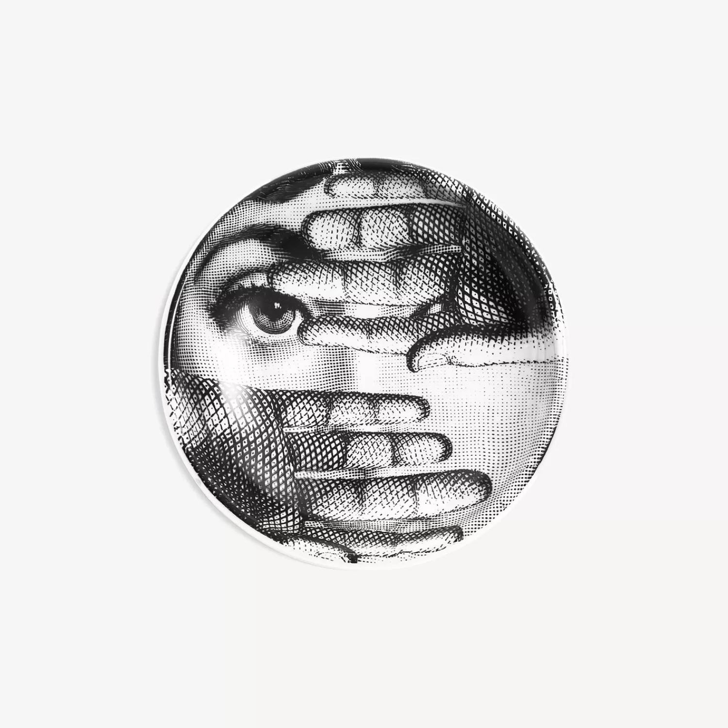 Design Ashtrays<Fornasetti Round Ashtray Tema E Variazioni N.154 White/Black