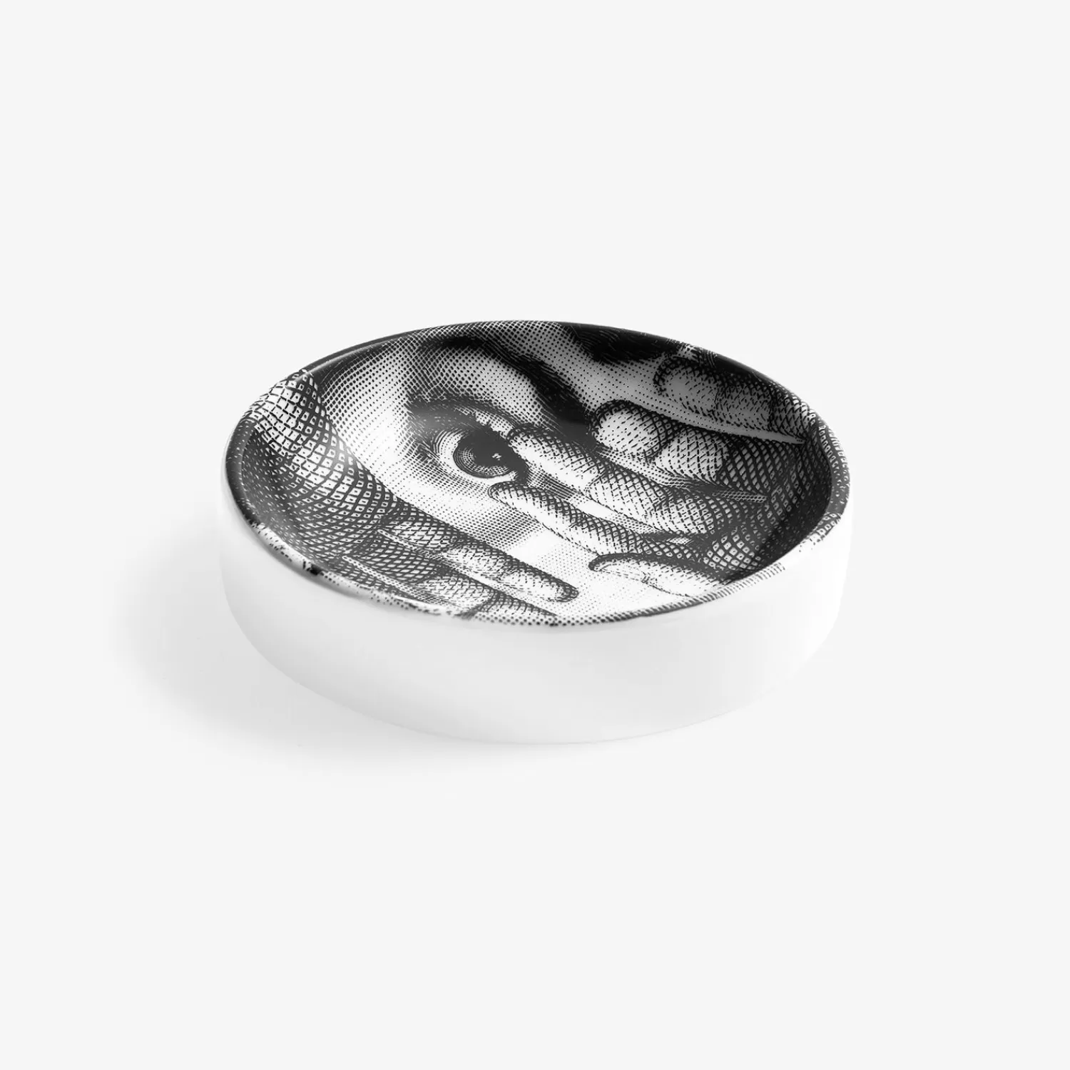 Design Ashtrays<Fornasetti Round Ashtray Tema E Variazioni N.154 White/Black