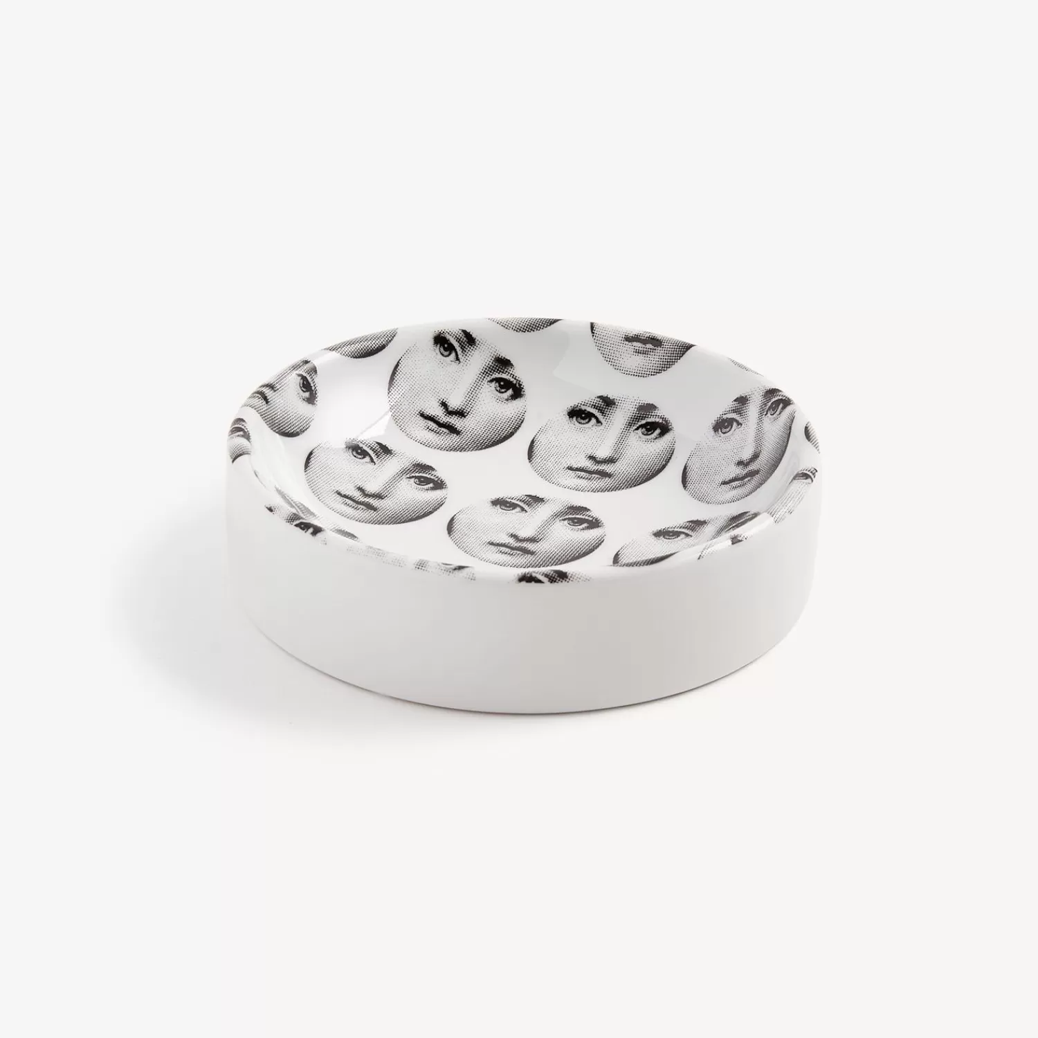 Design Ashtrays<Fornasetti Round Ashtray Tema E Variazioni N.197 White/Black