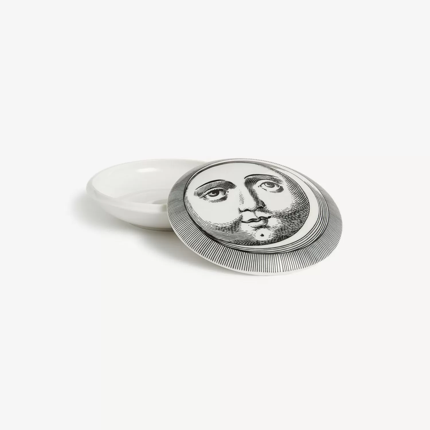Small Containers<Fornasetti Round Box Luna White/Black