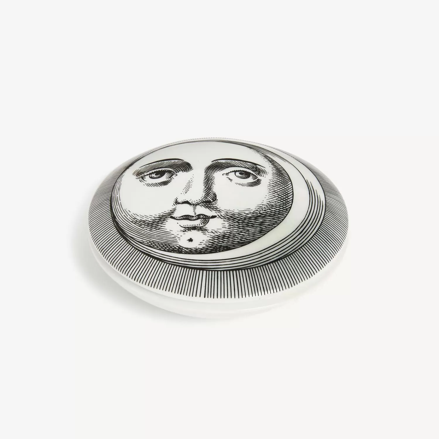 Small Containers<Fornasetti Round Box Luna White/Black