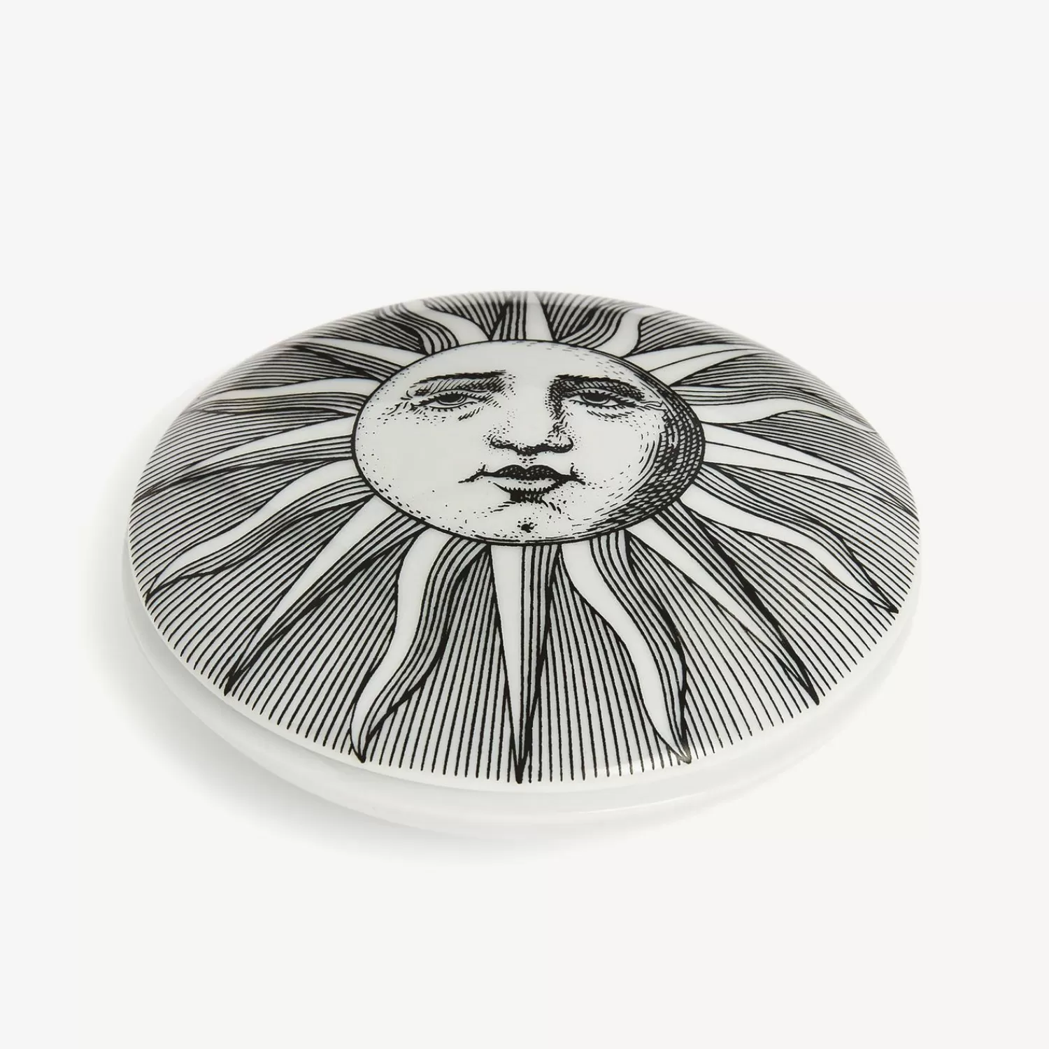 Small Containers<Fornasetti Round Box Sole White/Black