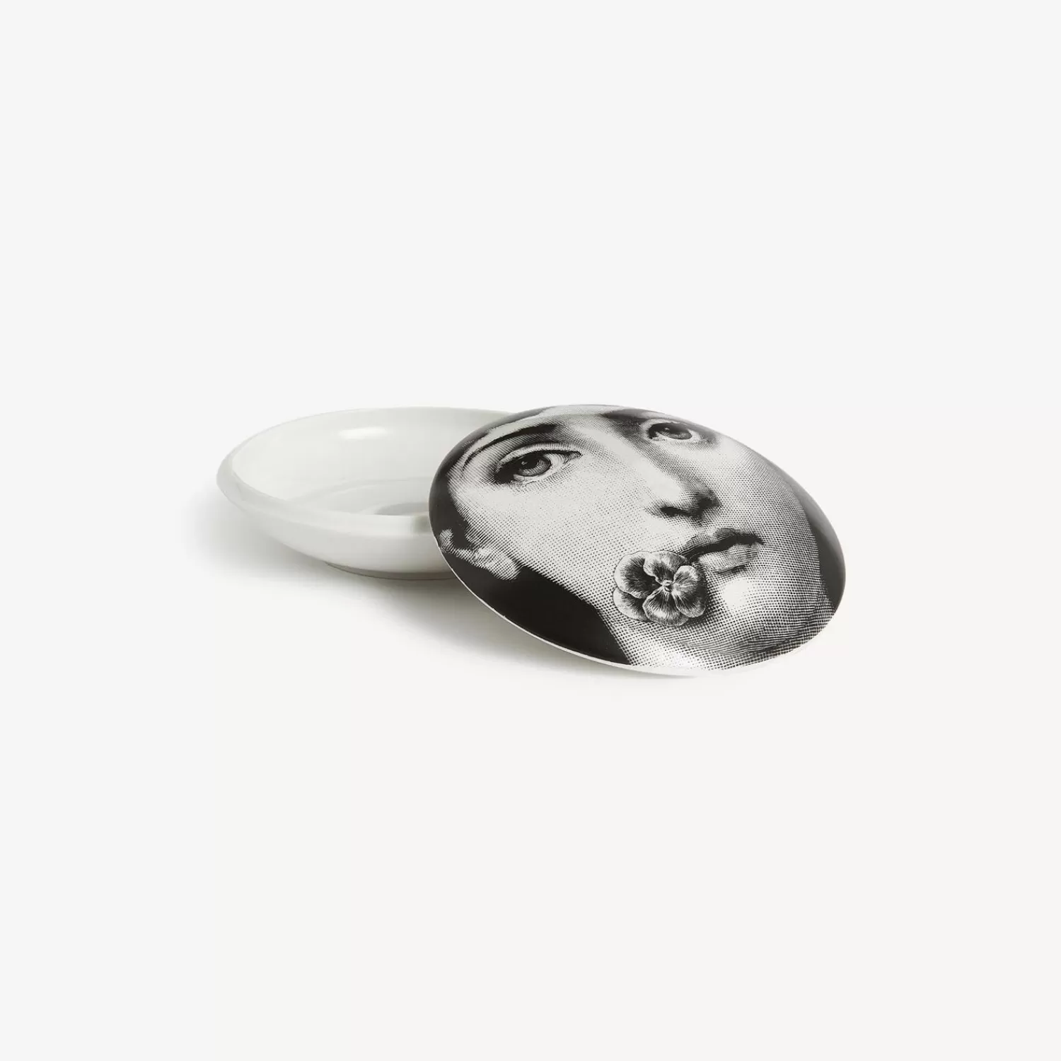 Small Containers<Fornasetti Round Box Tema E Variazioni N.137 White/Black