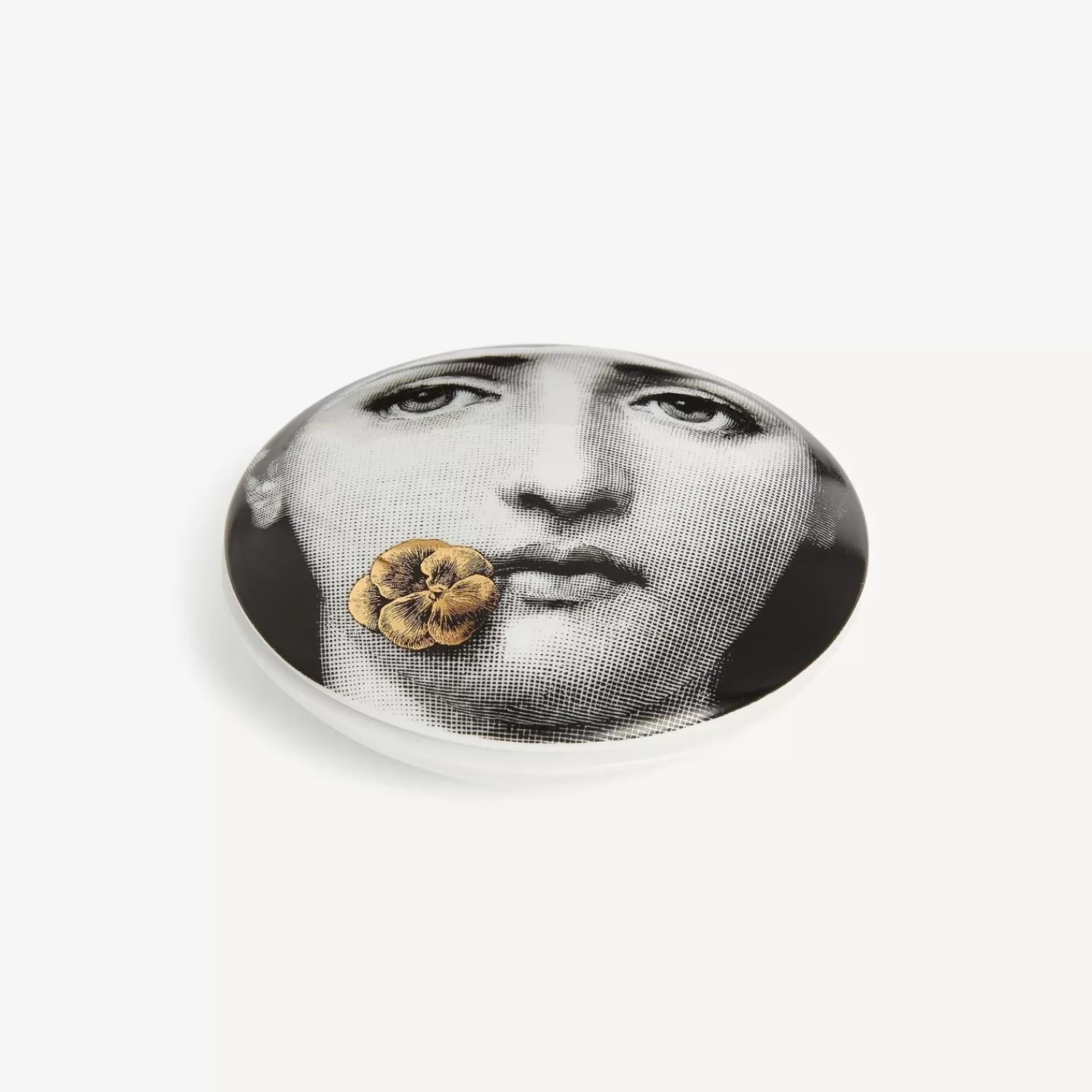 Small Containers<Fornasetti Round Box Tema E Variazioni N.137 White/Black/Gold
