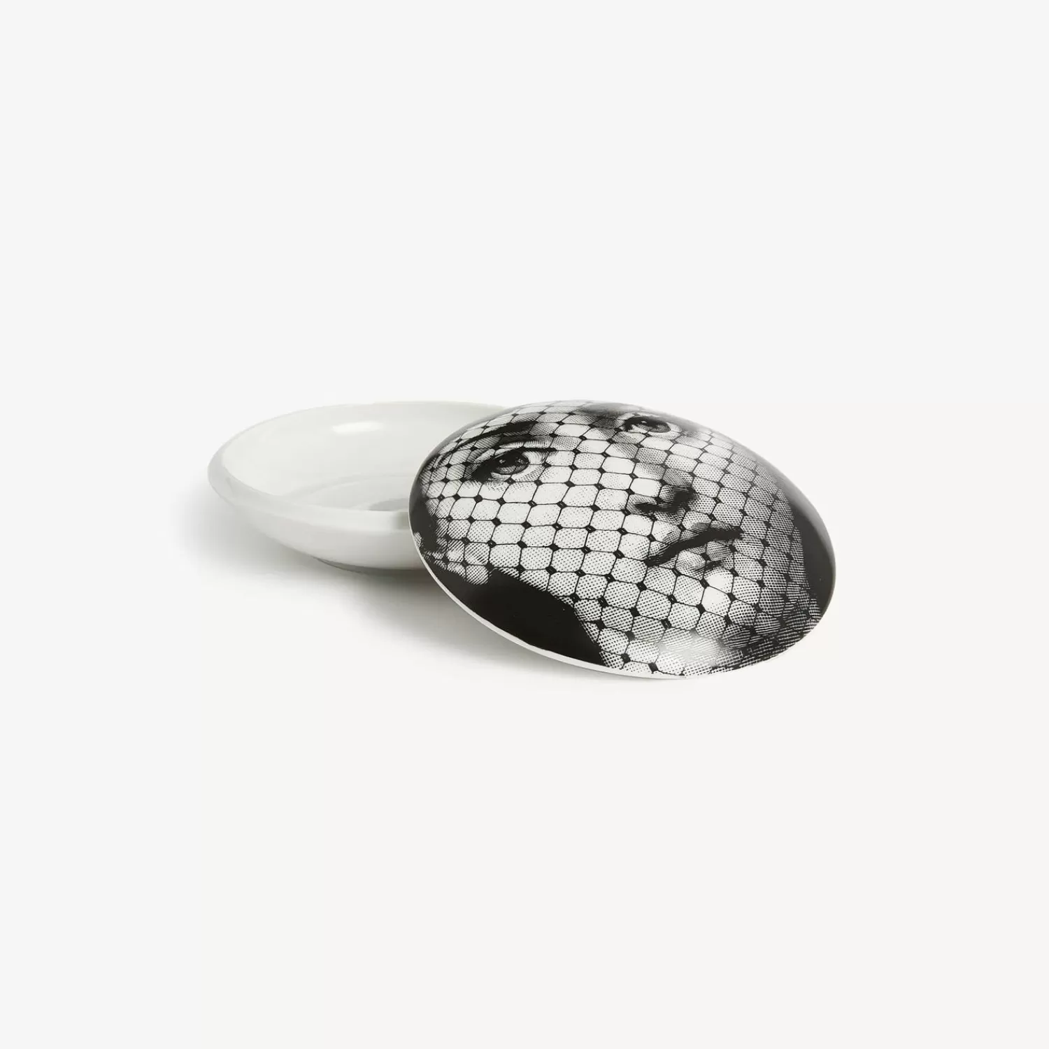 Small Containers<Fornasetti Round Box Tema E Variazioni N.78 White/Black