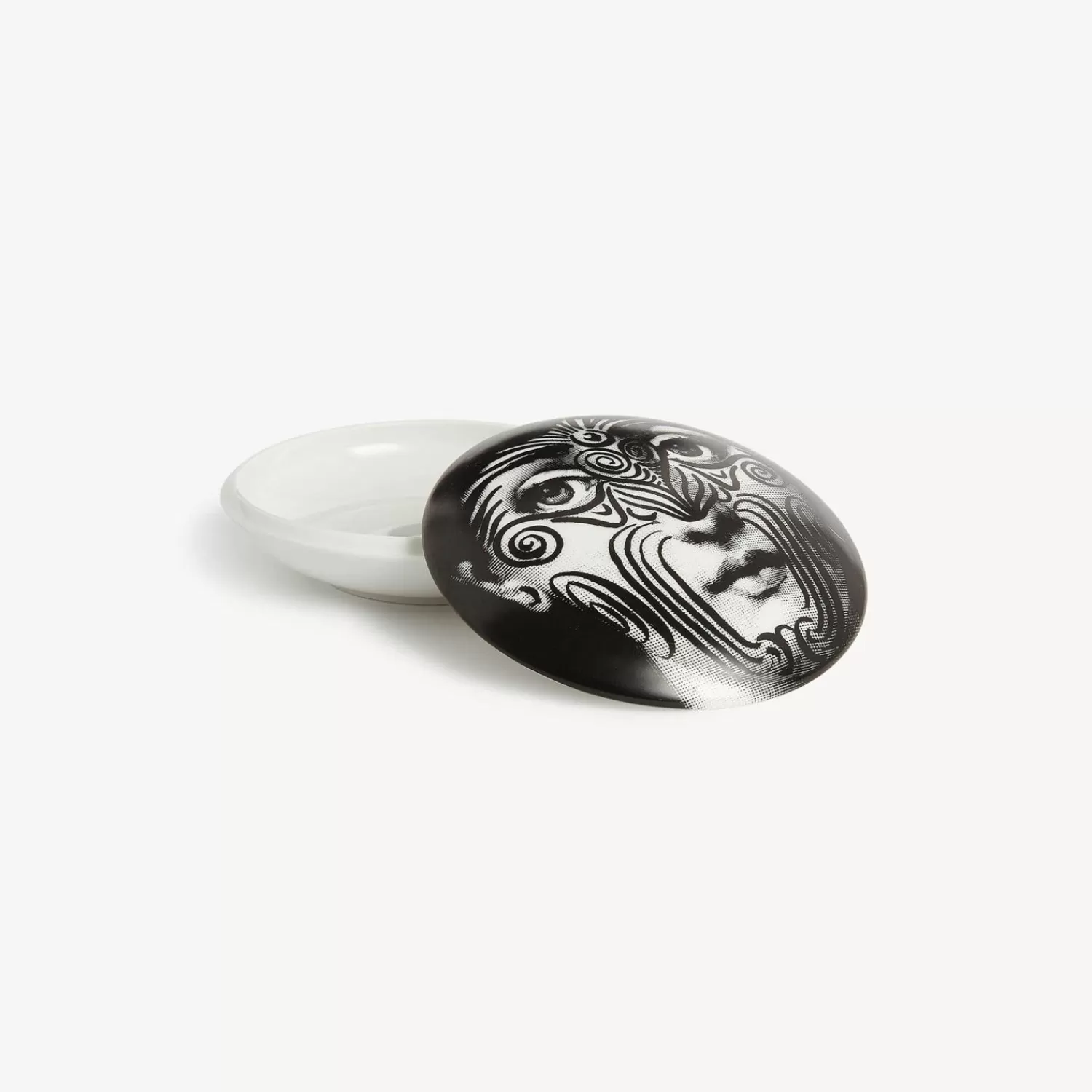 Small Containers<Fornasetti Round Box Tema E Variazioni N.9 White/Black