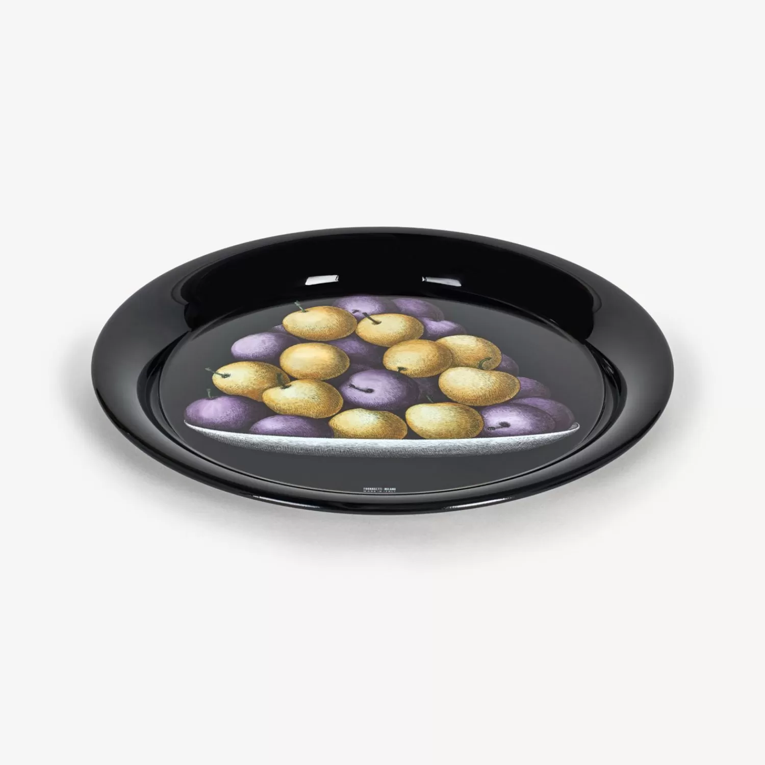 Decorative Trays And Pliants<Fornasetti Round Tray Prugne Multicolour