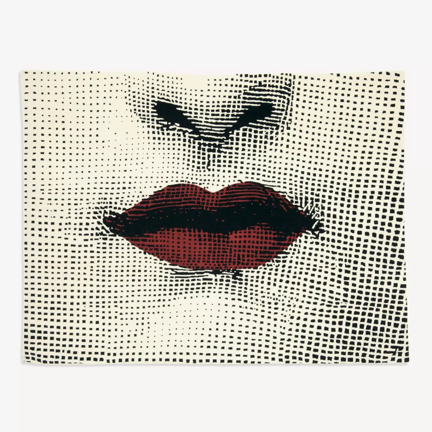 Design Rugs<Fornasetti Rug Bacio White/Black/Red
